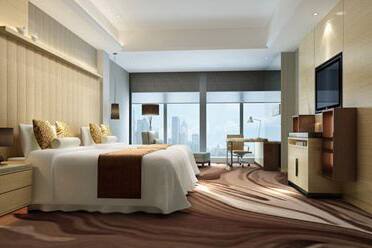 Guest room at the Wyndham Grand Shenzhen in Shenzhen, Other than US/Canada