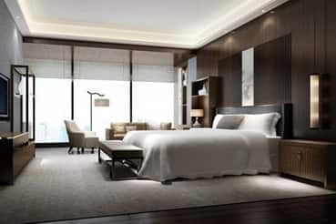Guest room at the Wyndham Grand Shenzhen in Shenzhen, Other than US/Canada