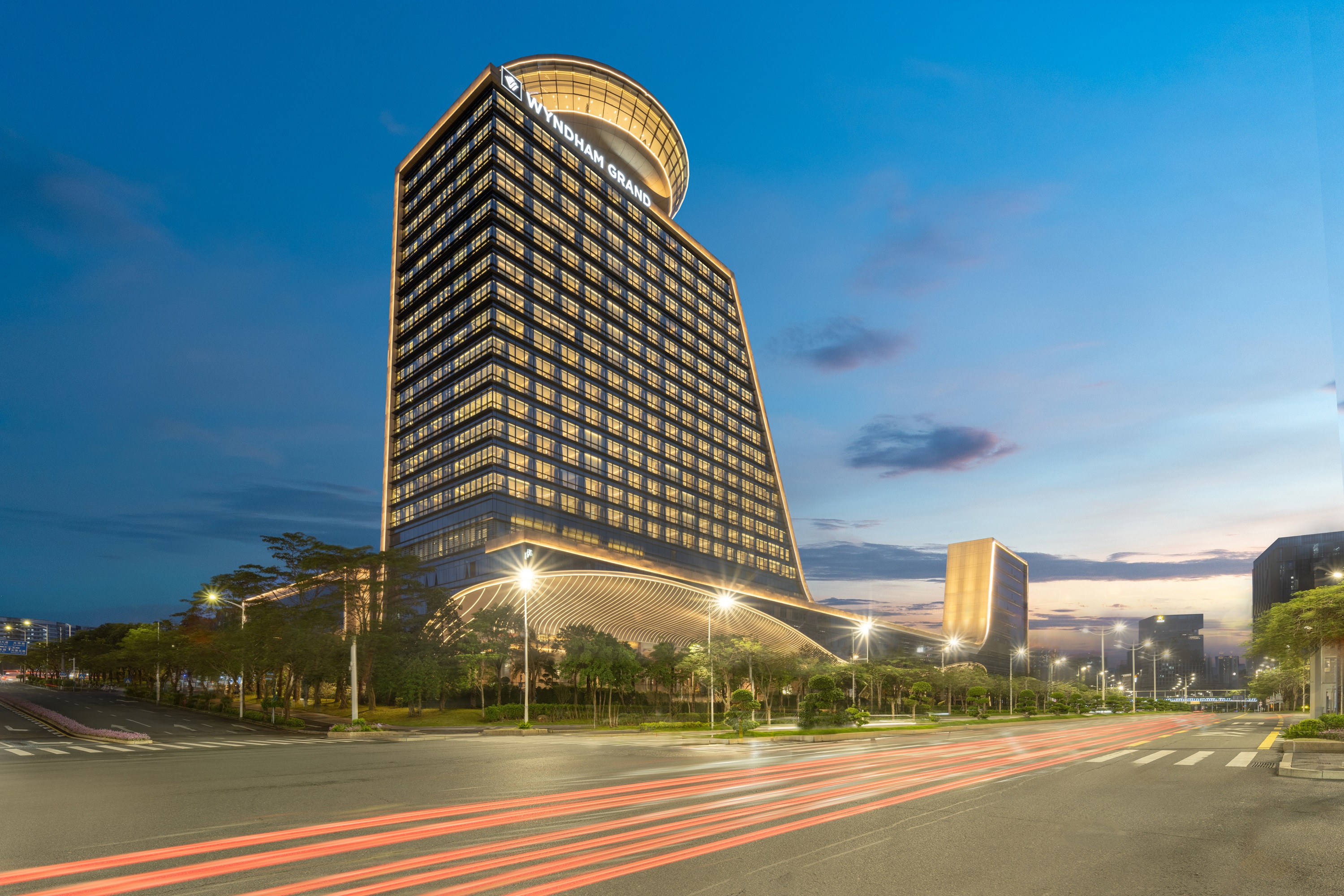 Exterior of Wyndham Grand Shenzhen Guangming hotel in Shenzhen, Other than US/Canada