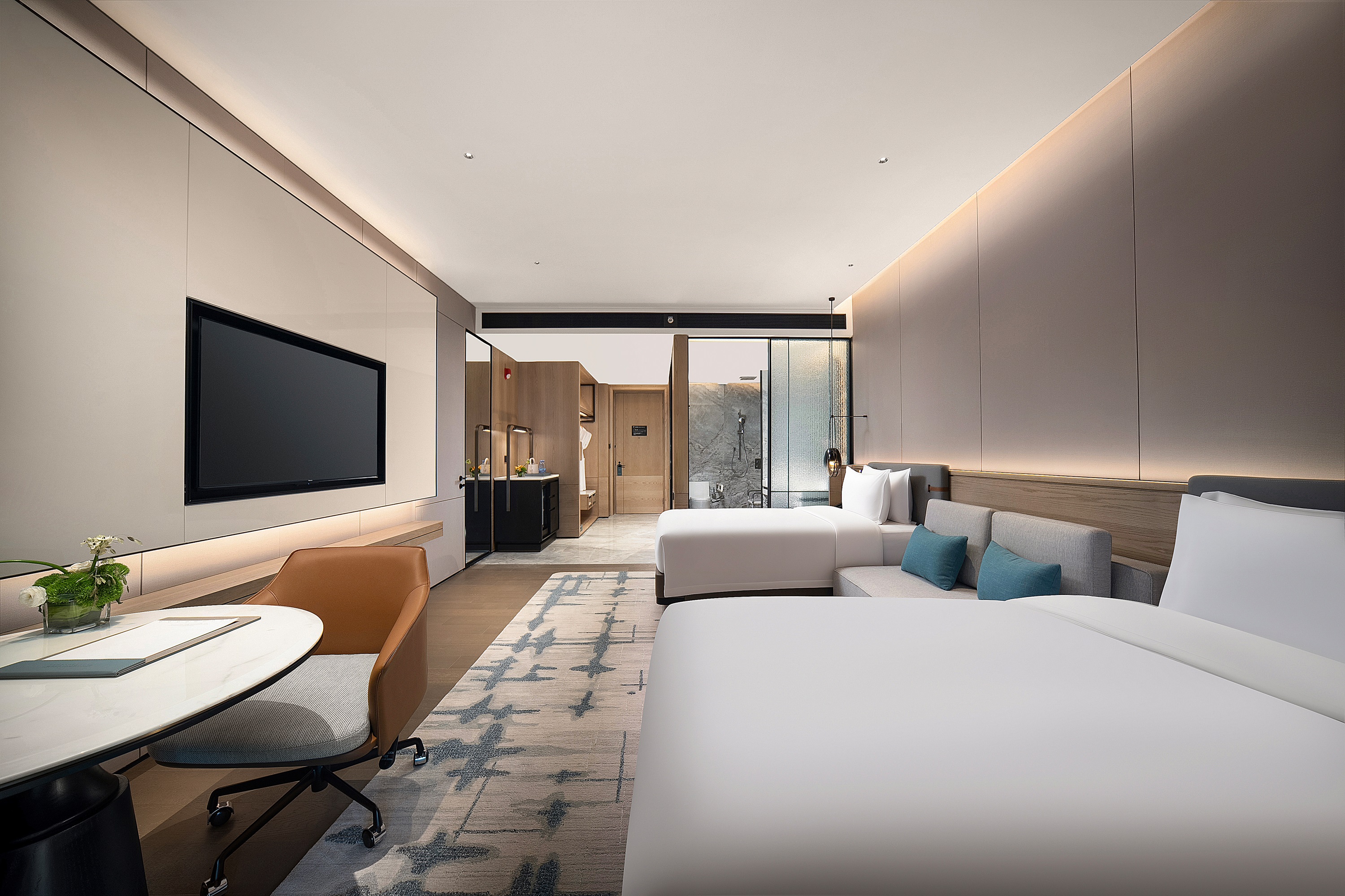 Guest room at the Wyndham Grand Shenzhen Guangming in Shenzhen, Other than US/Canada