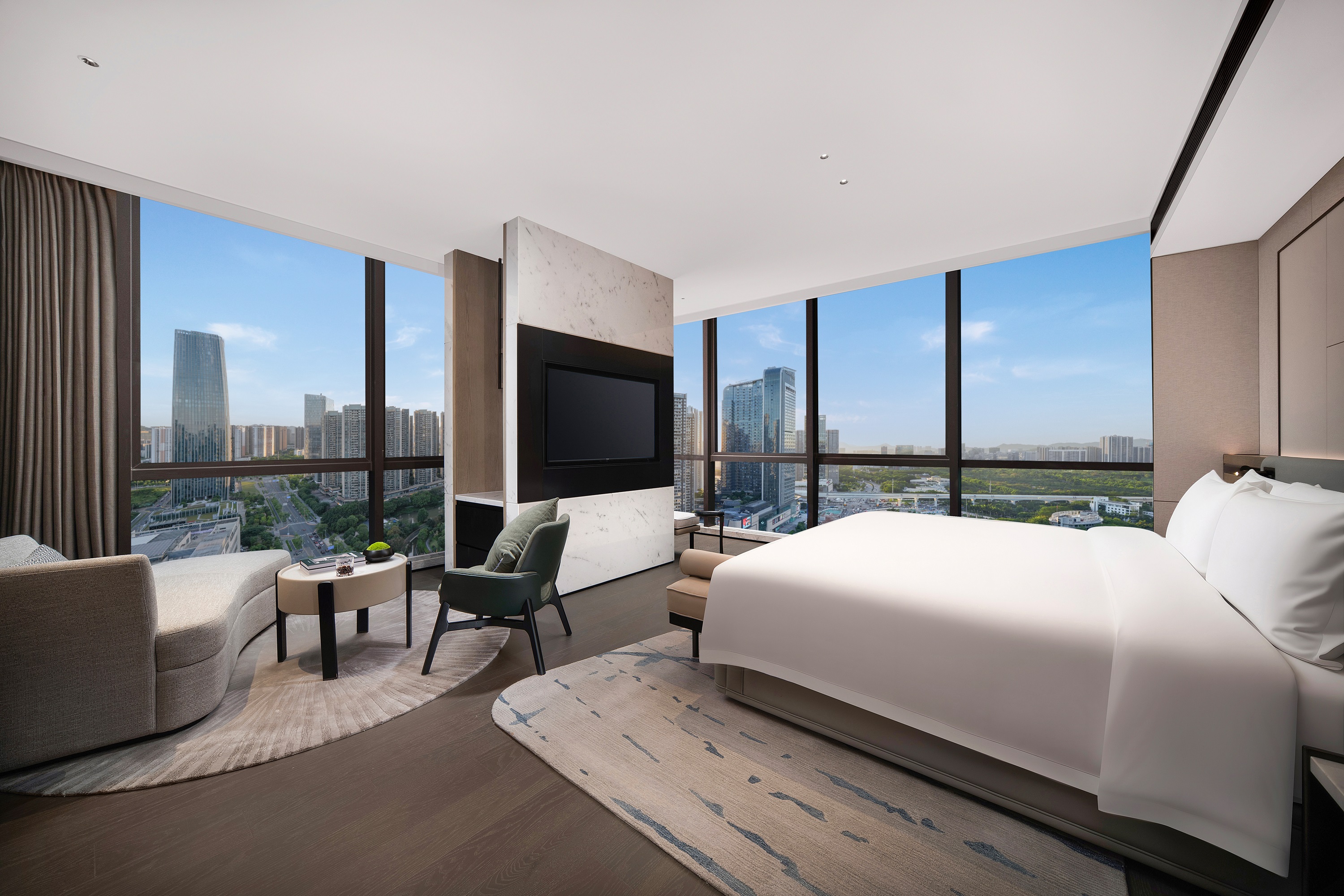 Guest room at the Wyndham Grand Shenzhen Guangming in Shenzhen, Other than US/Canada