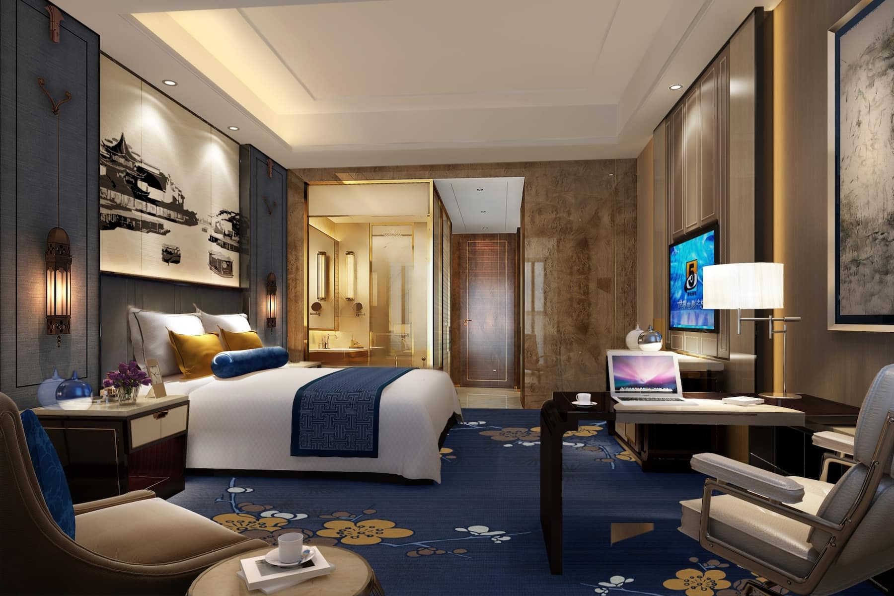 Guest room at the Wyndham Grand Taixing Downtown in Taixing, Other than US/Canada