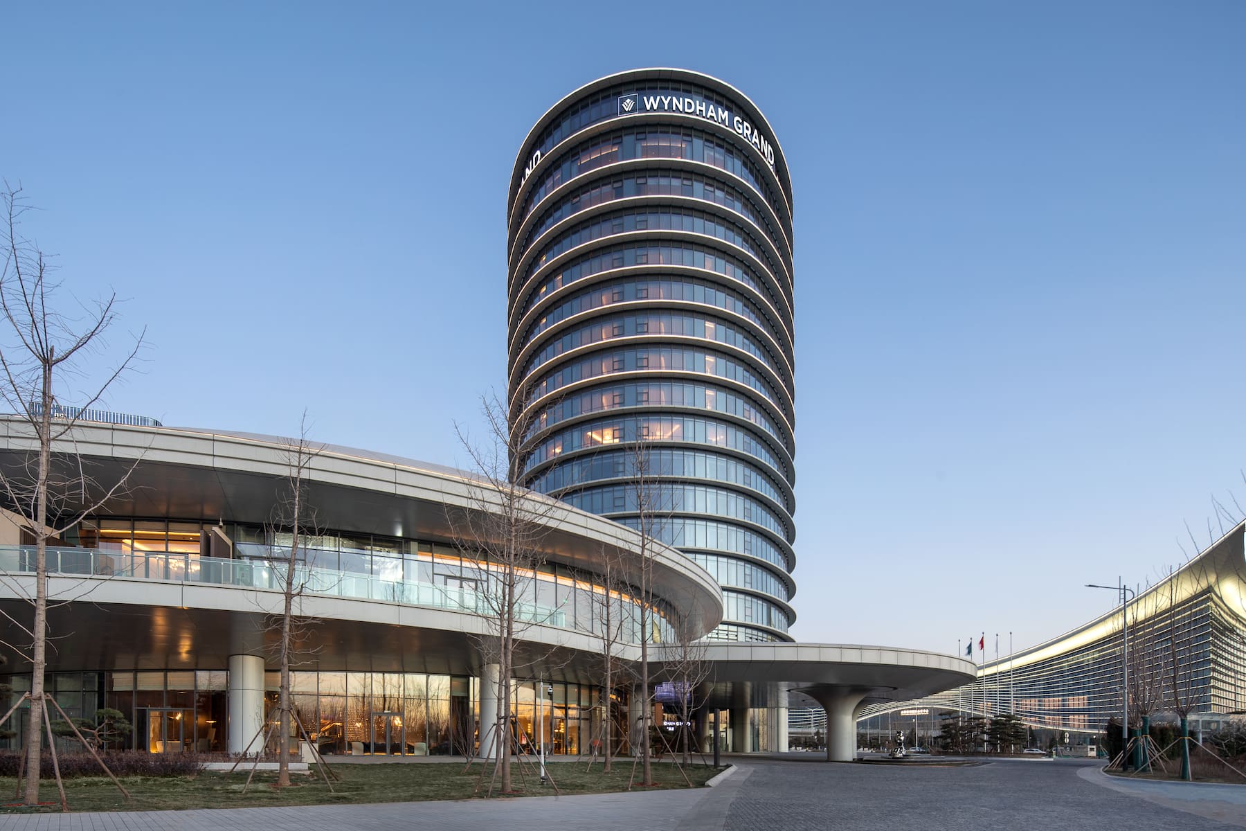 Exterior of Wyndham Grand Shanxi Xiaohe Xincheng hotel in Taiyuan, Other than US/Canada