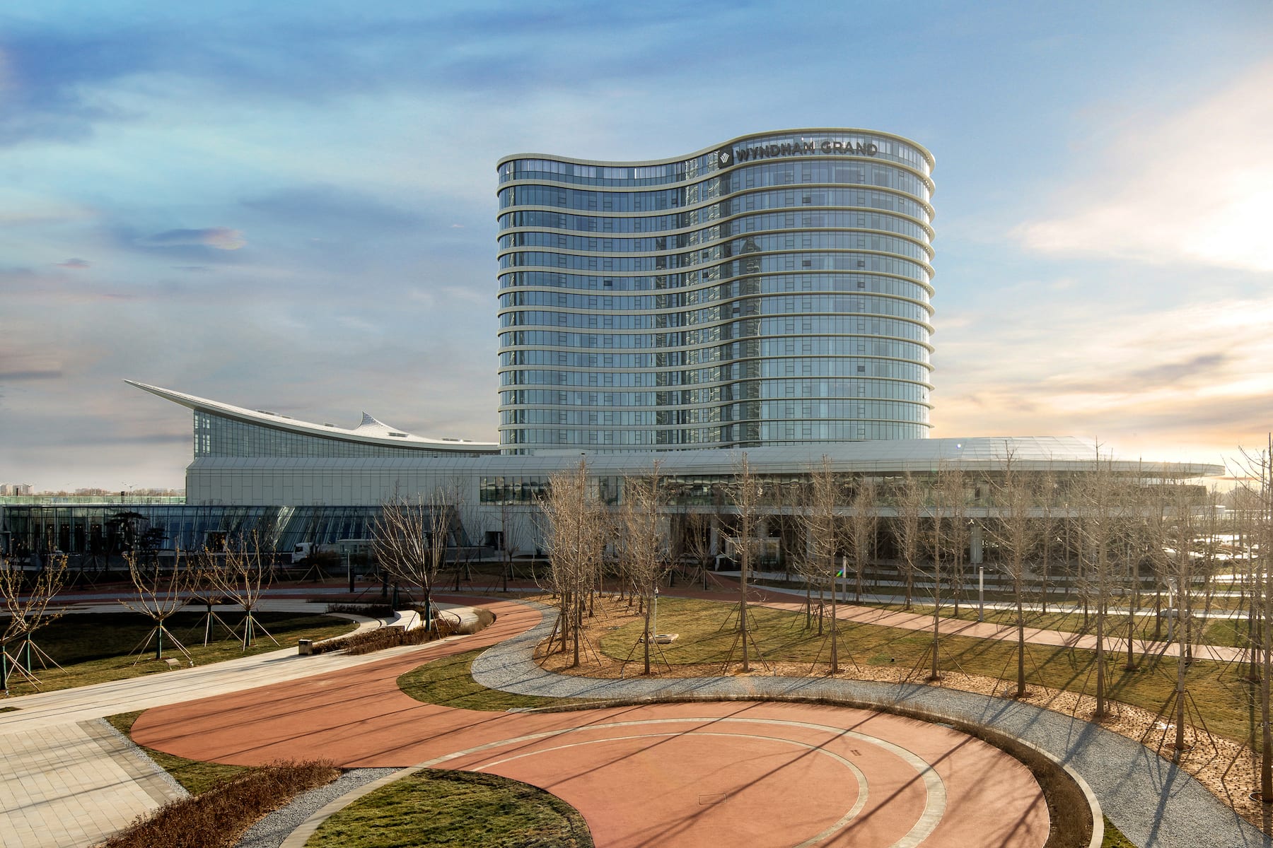 Exterior of Wyndham Grand Shanxi Xiaohe Xincheng hotel in Taiyuan, Other than US/Canada