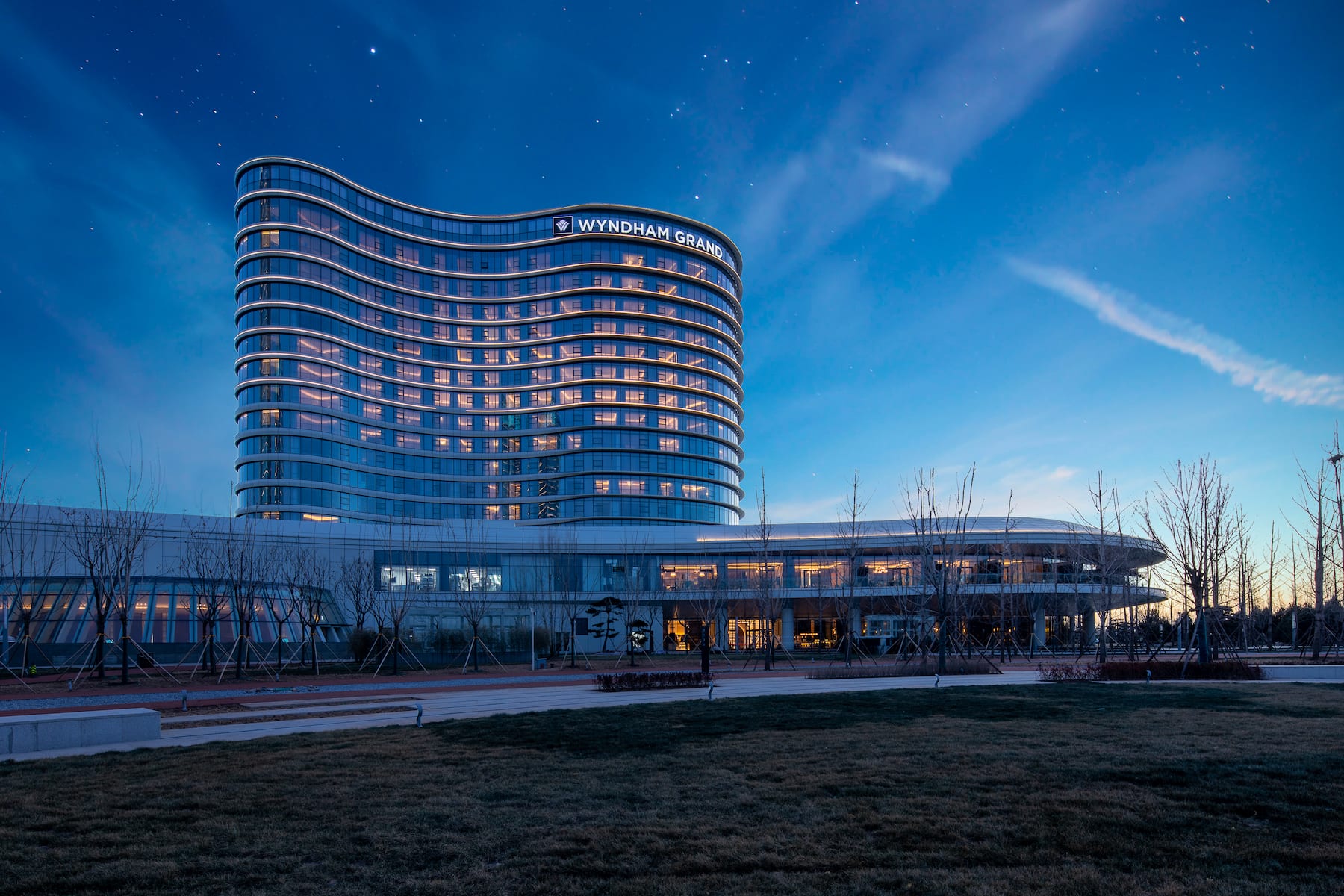 Exterior of Wyndham Grand Shanxi Xiaohe Xincheng hotel in Taiyuan, Other than US/Canada