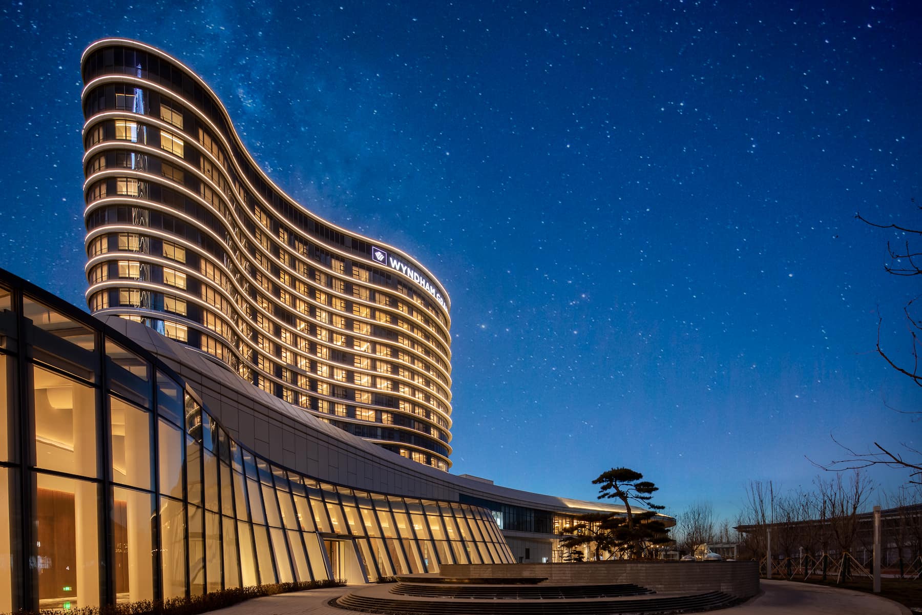 Exterior of Wyndham Grand Shanxi Xiaohe Xincheng hotel in Taiyuan, Other than US/Canada