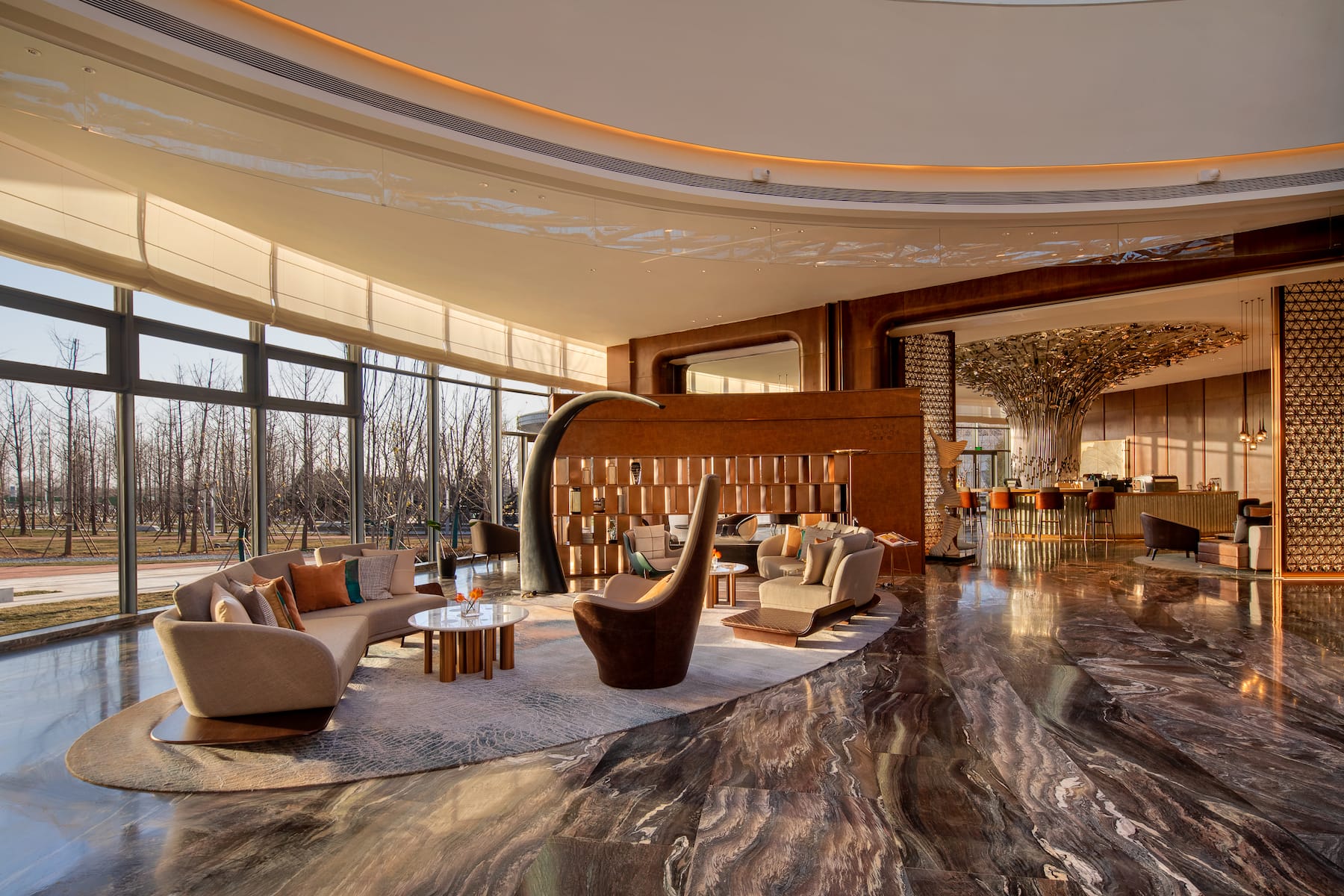 Lobby bar at Wyndham Grand Shanxi Xiaohe Xincheng in Taiyuan, Other than US/Canada