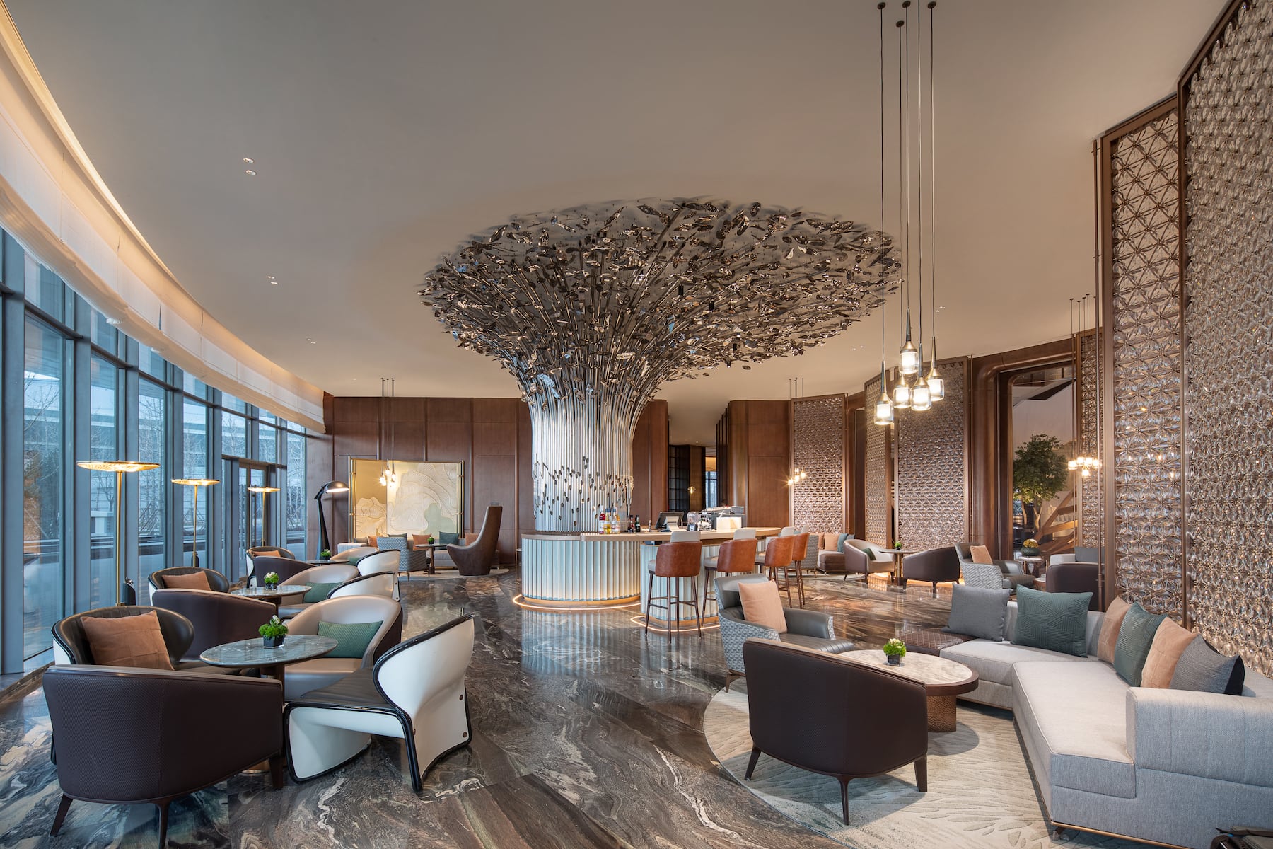 Lobby bar at Wyndham Grand Shanxi Xiaohe Xincheng in Taiyuan, Other than US/Canada