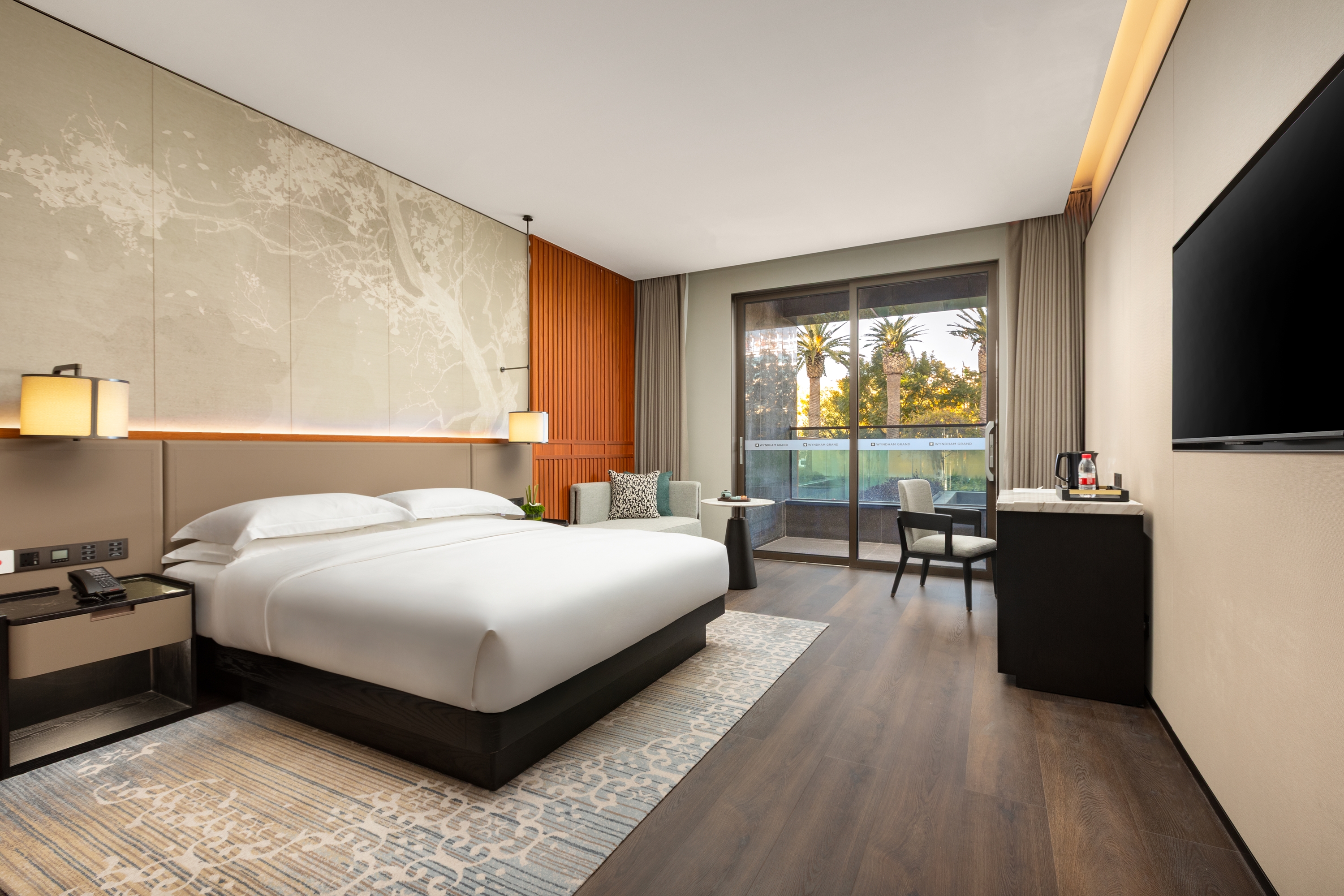 Guest room at the Wyndham Grand Tengchong Hot Spring in Tengchong, Other than US/Canada