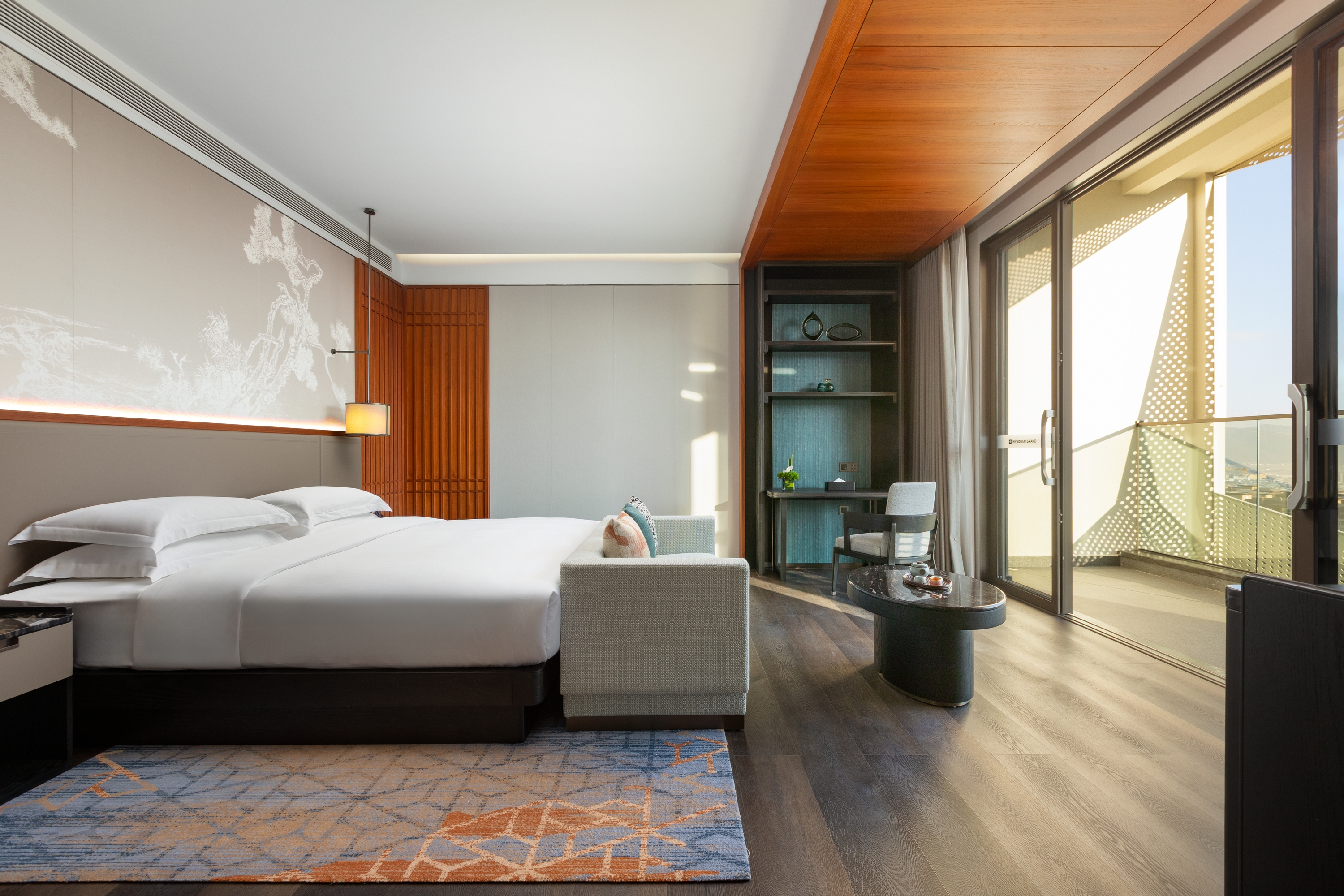 Guest room at the Wyndham Grand Tengchong Hot Spring in Tengchong, Other than US/Canada