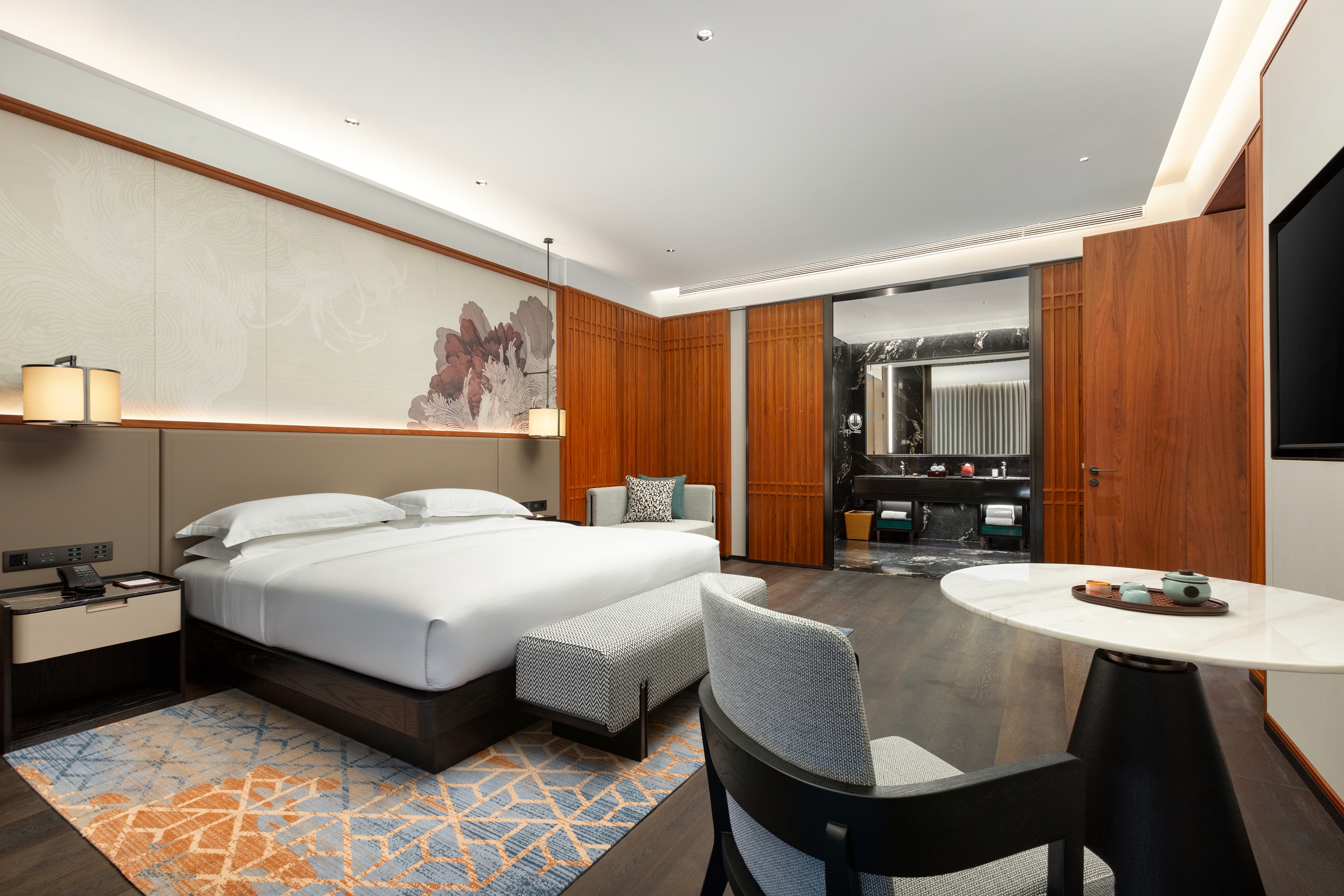 Guest room at the Wyndham Grand Tengchong Hot Spring in Tengchong, Other than US/Canada