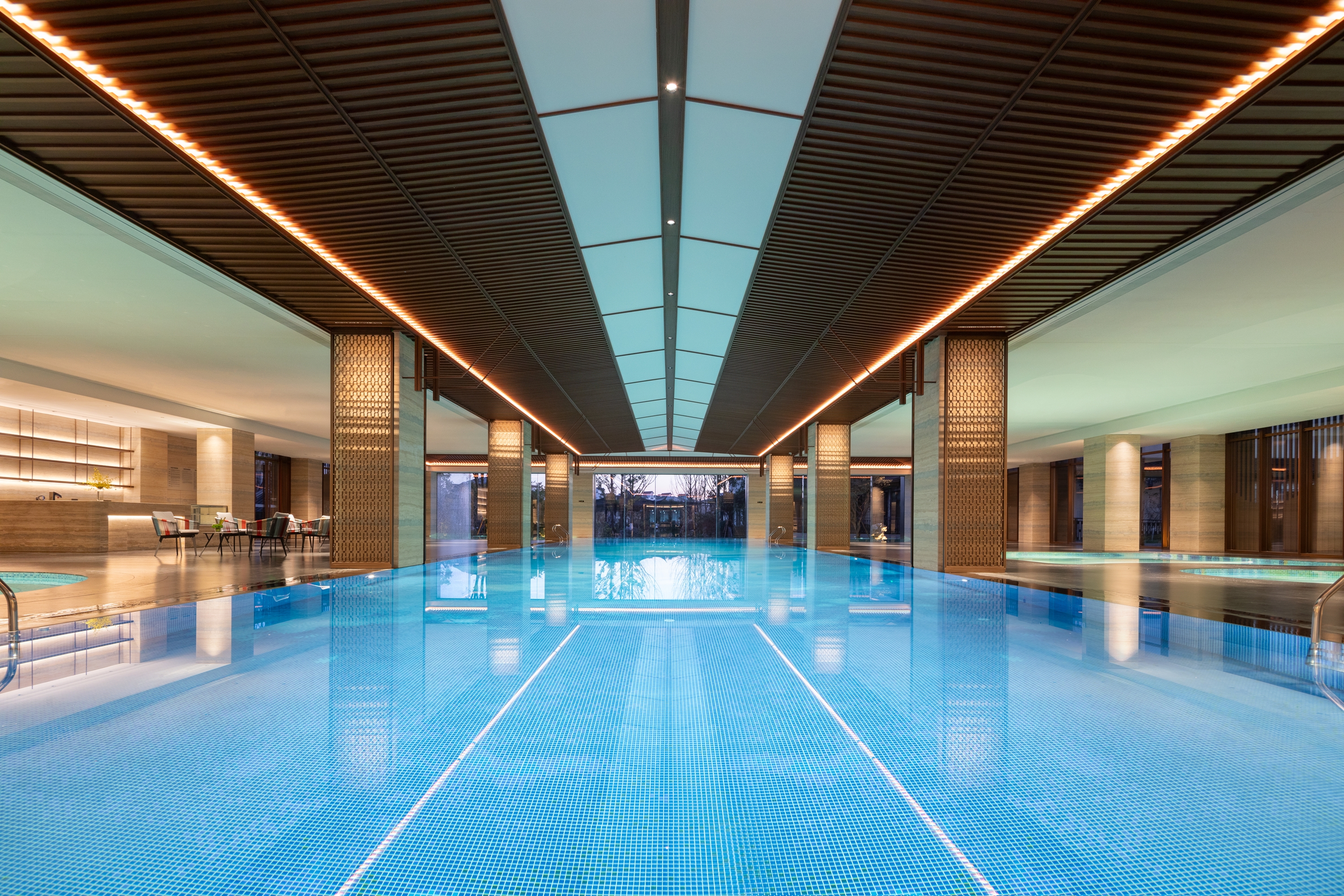 Indoor pool at the Wyndham Grand Tengchong Hot Spring in Tengchong, Other than US/Canada
