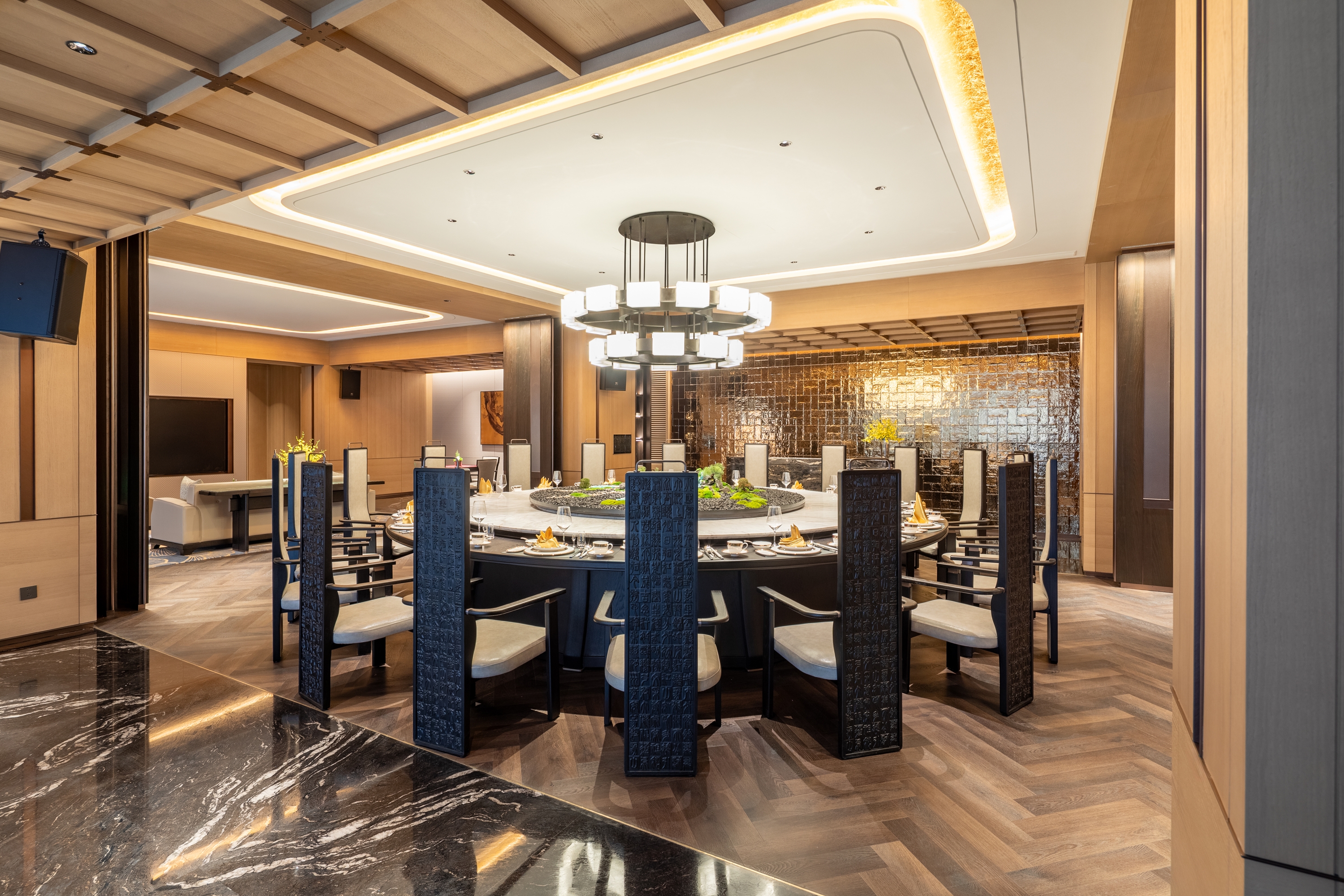 Wyndham Grand Tengchong Hot Spring restaurant private dining area in Tengchong, Other than US/Canada