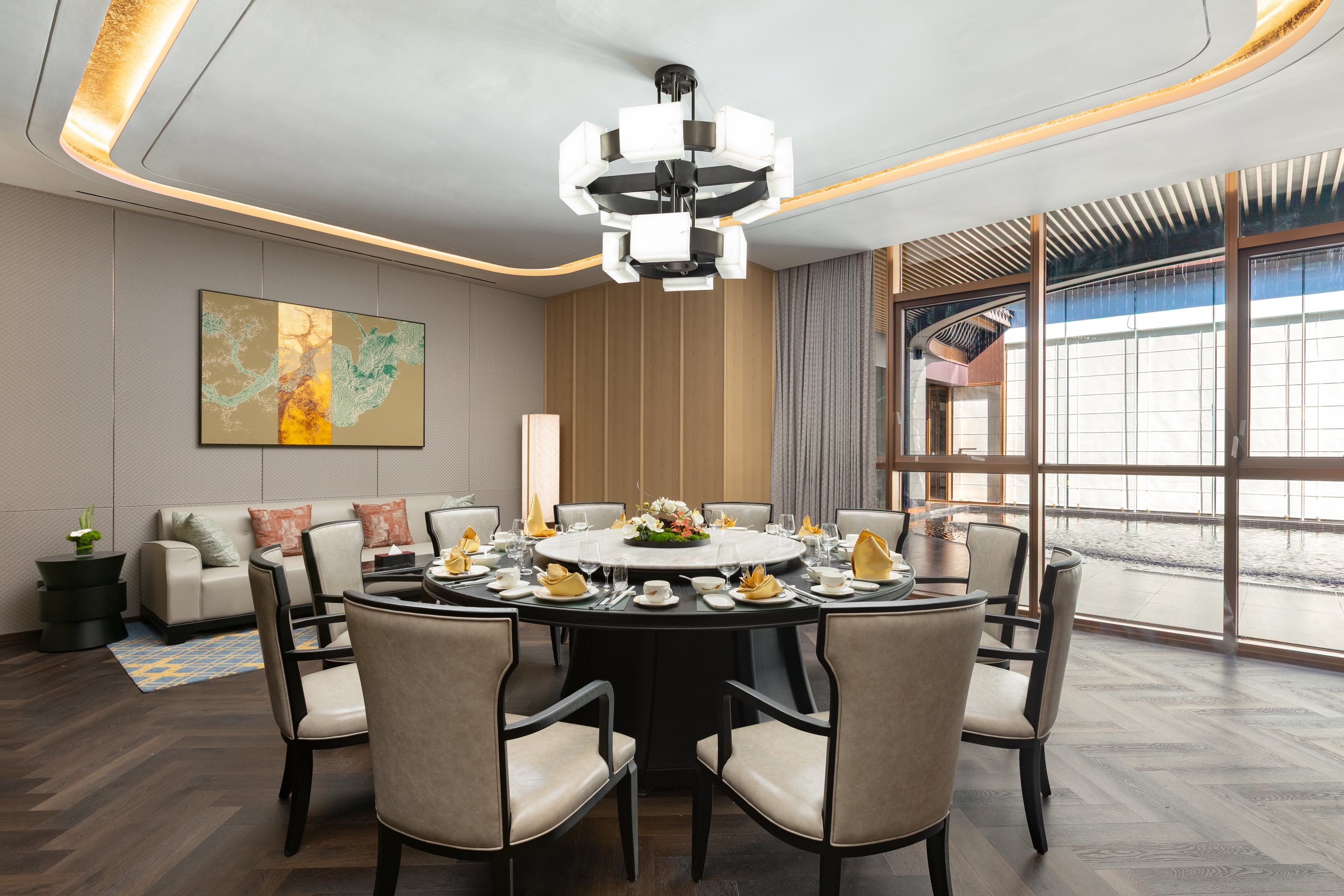 Wyndham Grand Tengchong Hot Spring restaurant private dining area in Tengchong, Other than US/Canada