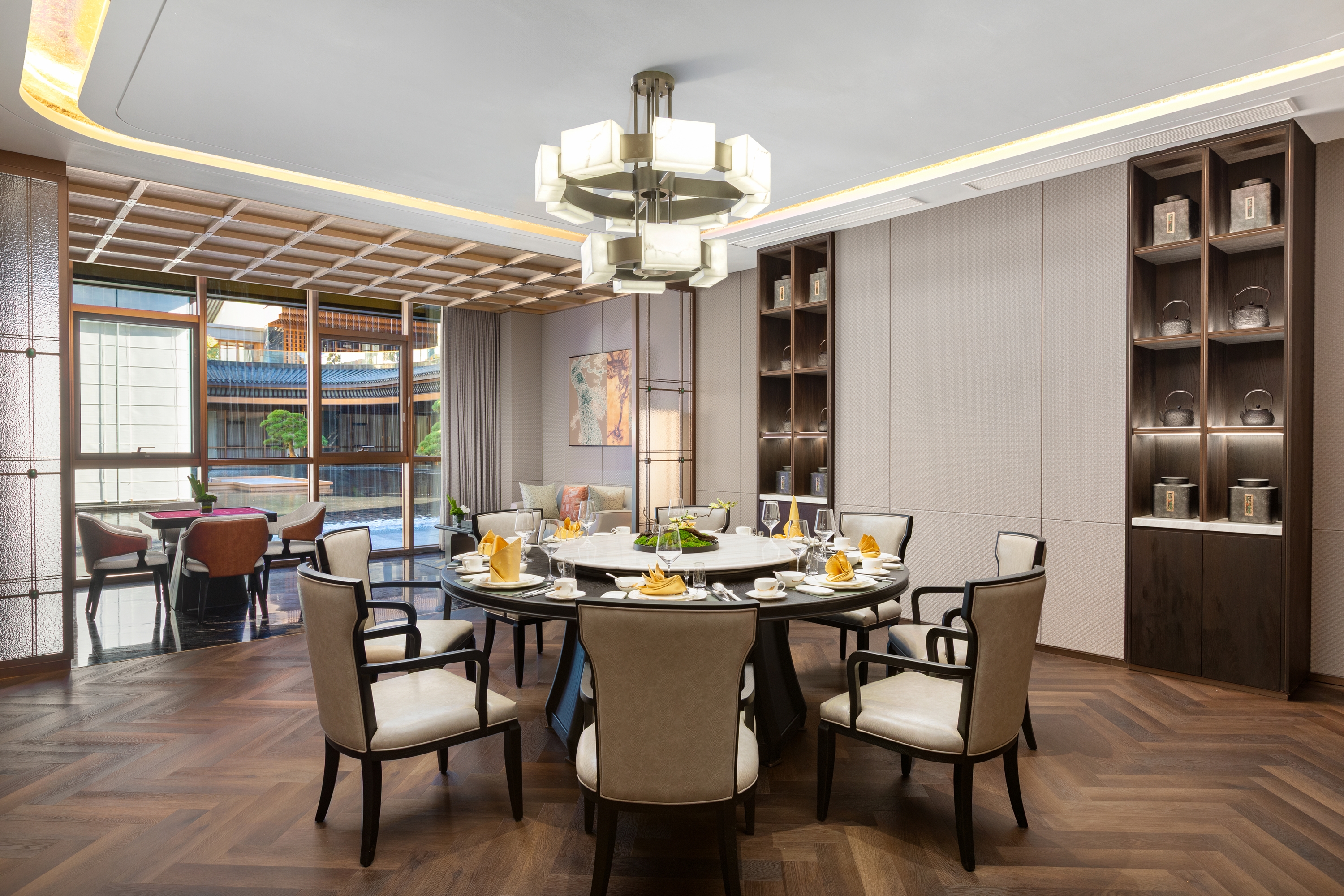 Wyndham Grand Tengchong Hot Spring restaurant private dining area in Tengchong, Other than US/Canada