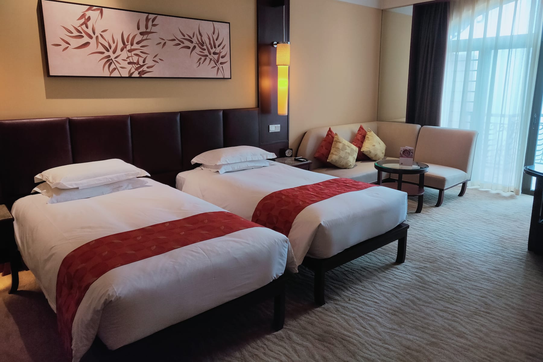 Guest room at the Wyndham Grand Tianjin Jingjin City in Tianjin, Other than US/Canada