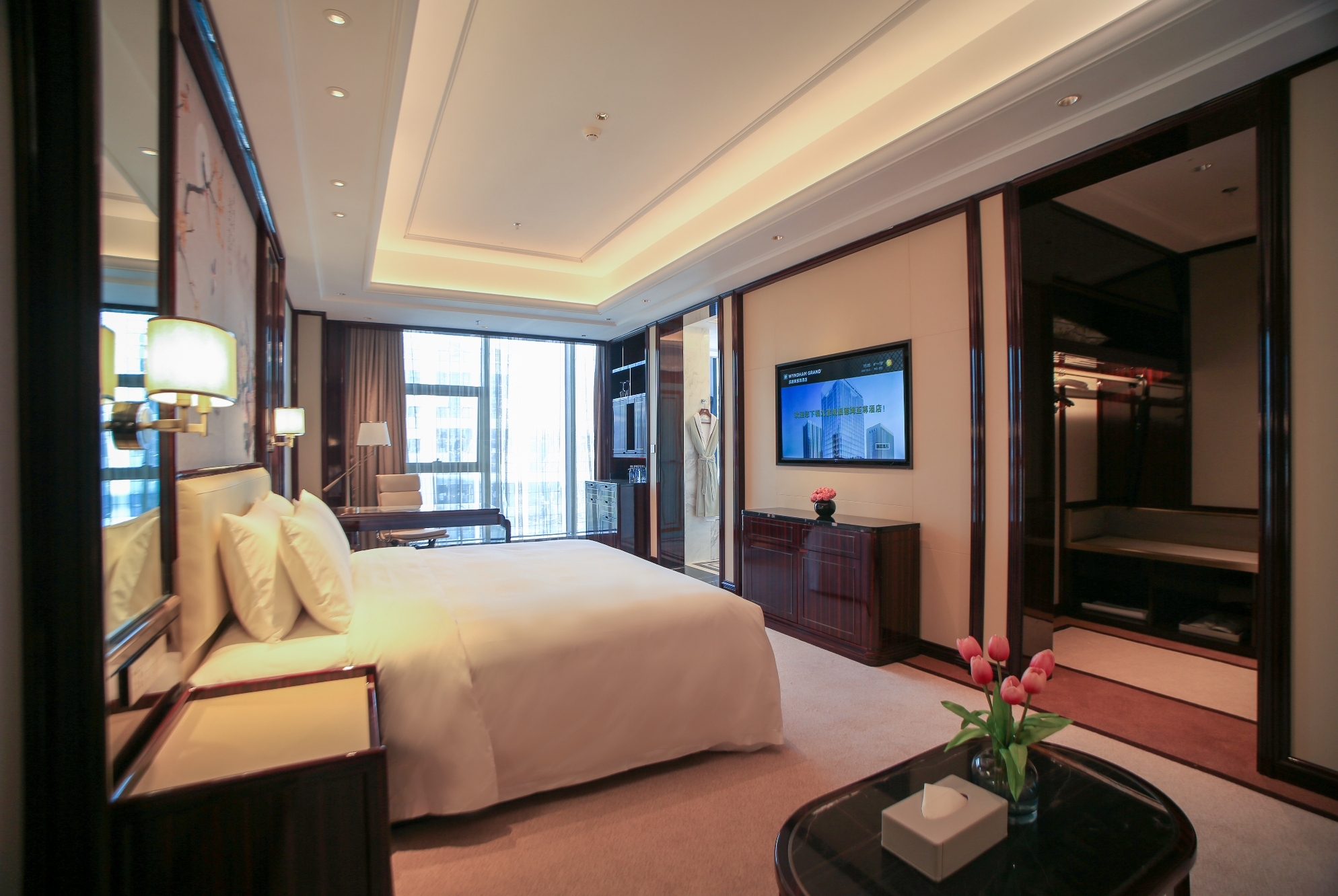 Guest room at the Wyndham Grand Tongren Downtown Hotel in Tongren, Other than US/Canada