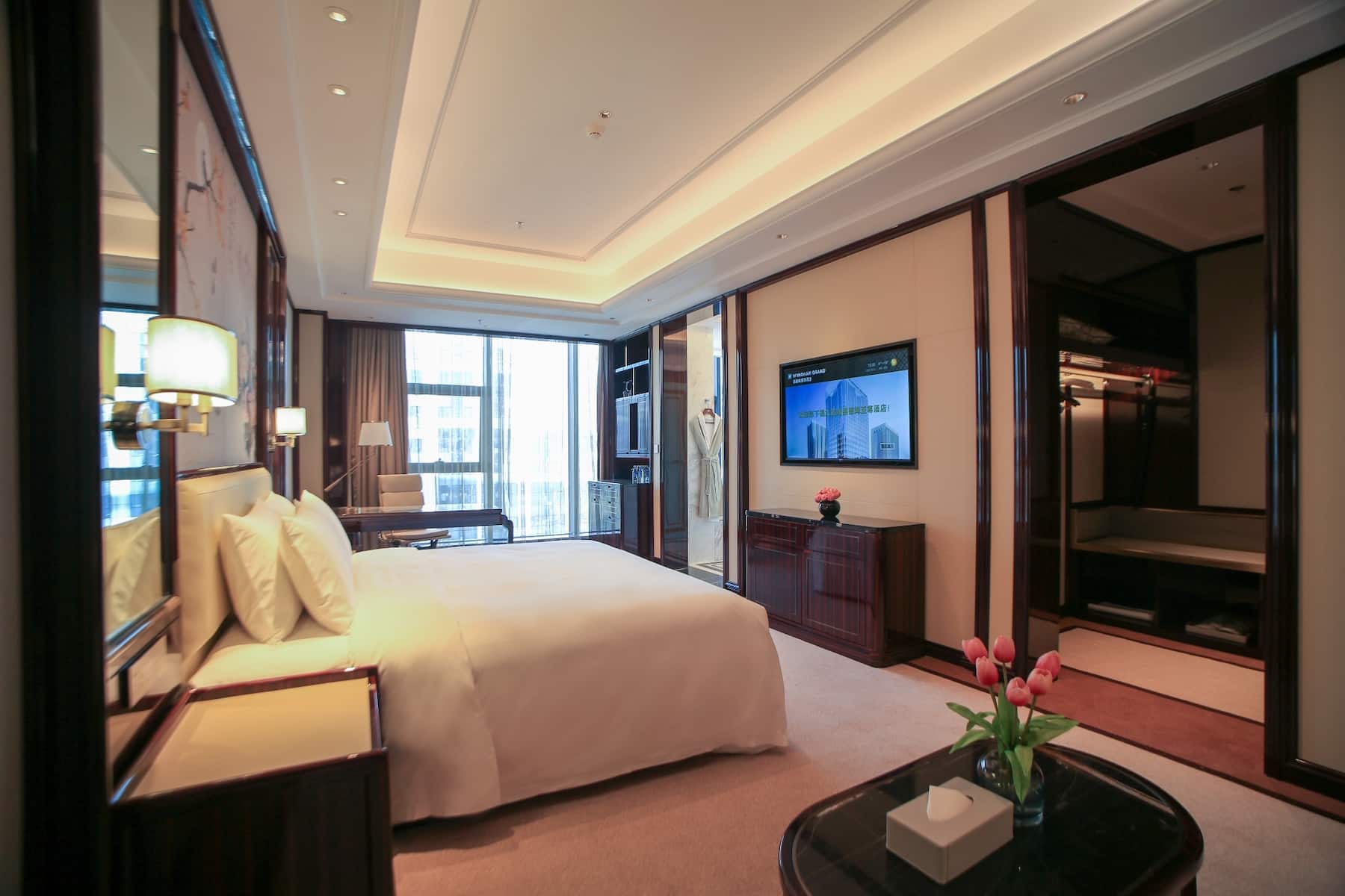 Guest room at the Wyndham Grand Tongren Downtown Hotel in Tongren, Other than US/Canada