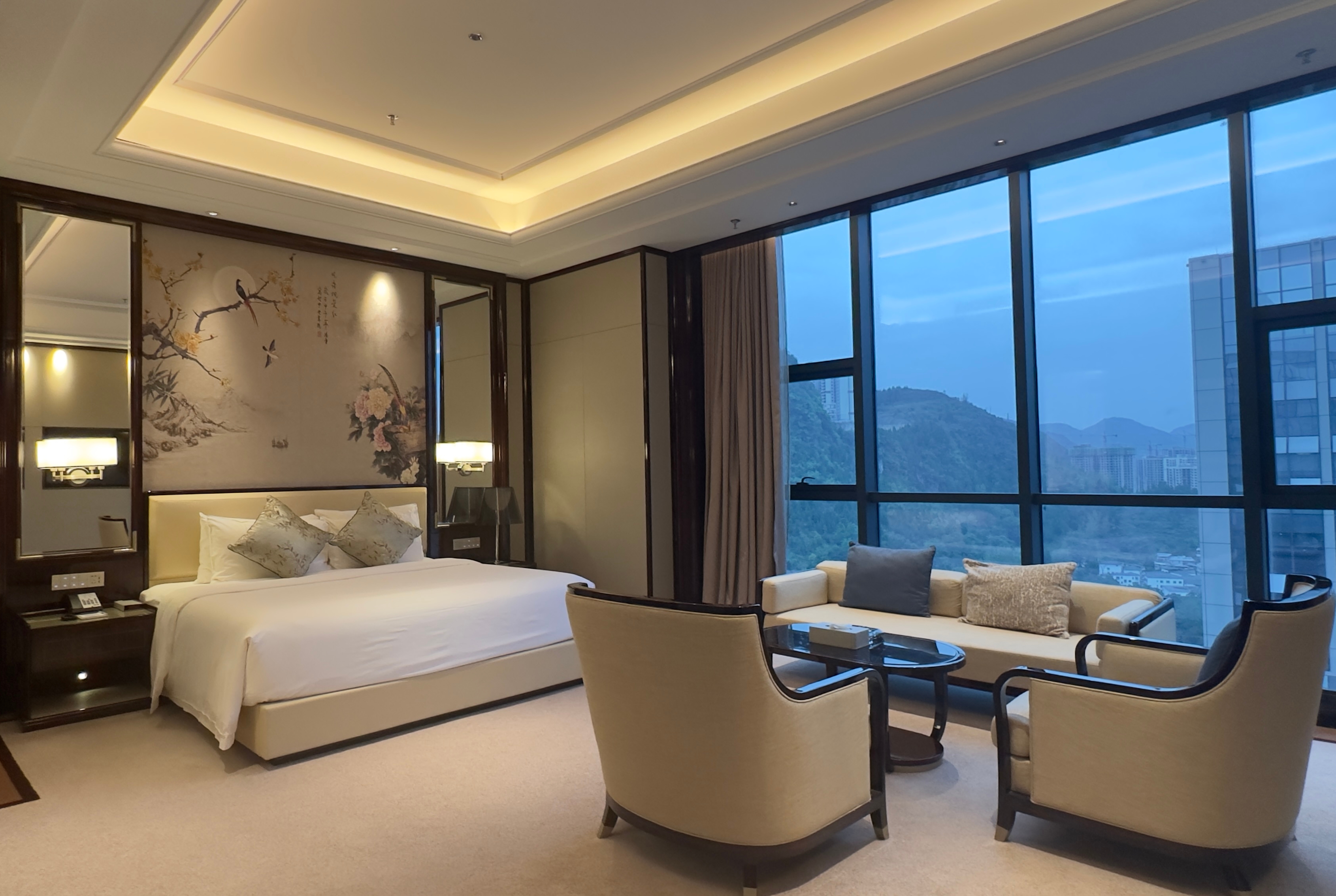 Guest room at the Wyndham Grand Tongren Downtown Hotel in Tongren, Other than US/Canada