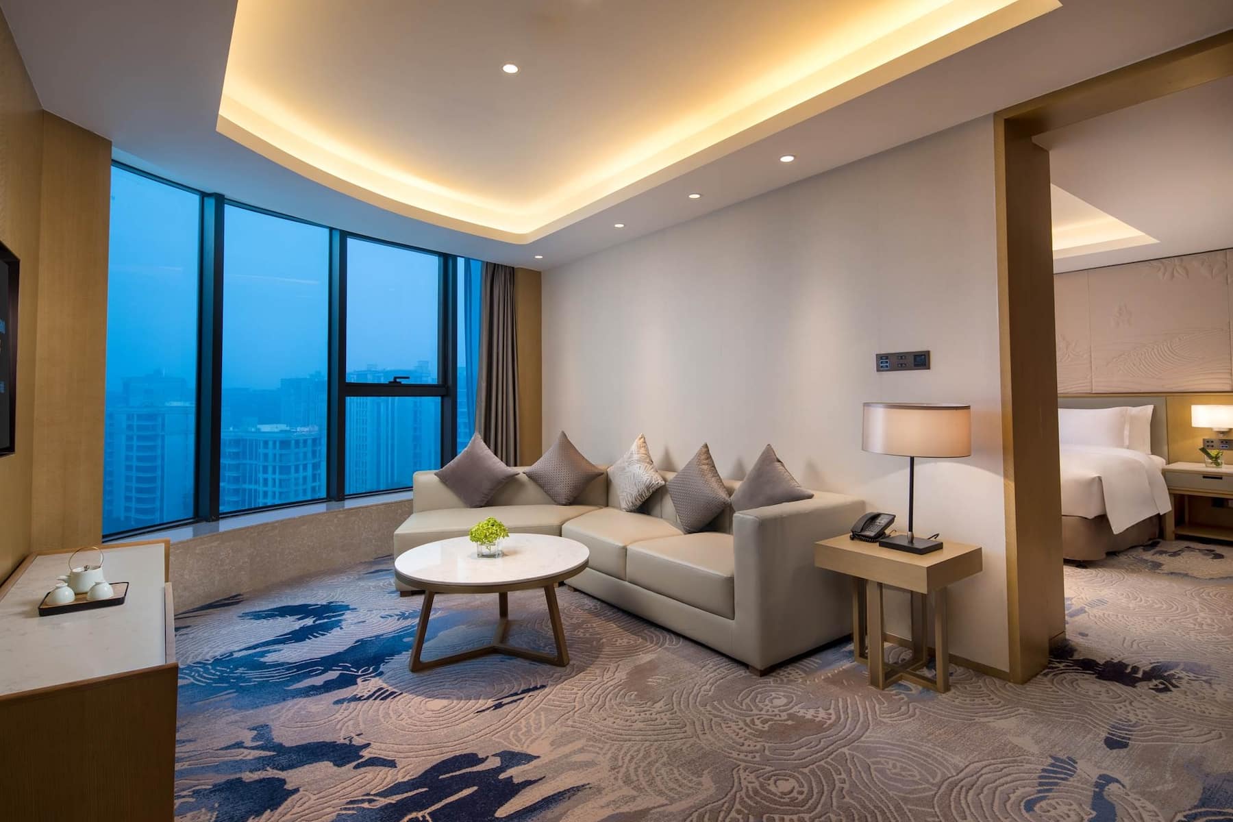 Guest room at the Wyndham Grand Plaza Royale Yuzhou Xiamen in Xiamen, Other than US/Canada