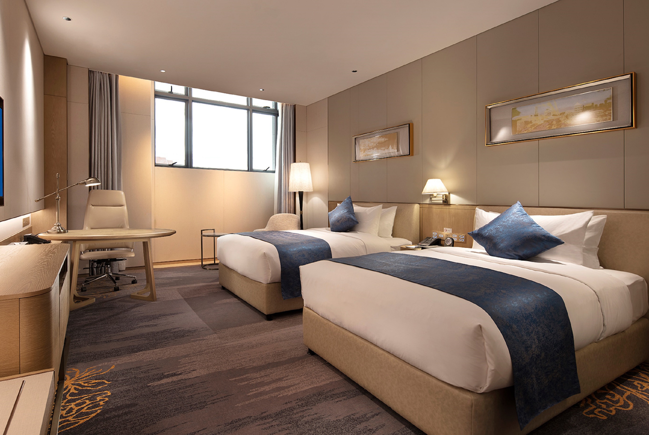 Guest room at the Wyndham Grand Plaza Royale Jimei Xiamen in Xiamen, Other than US/Canada