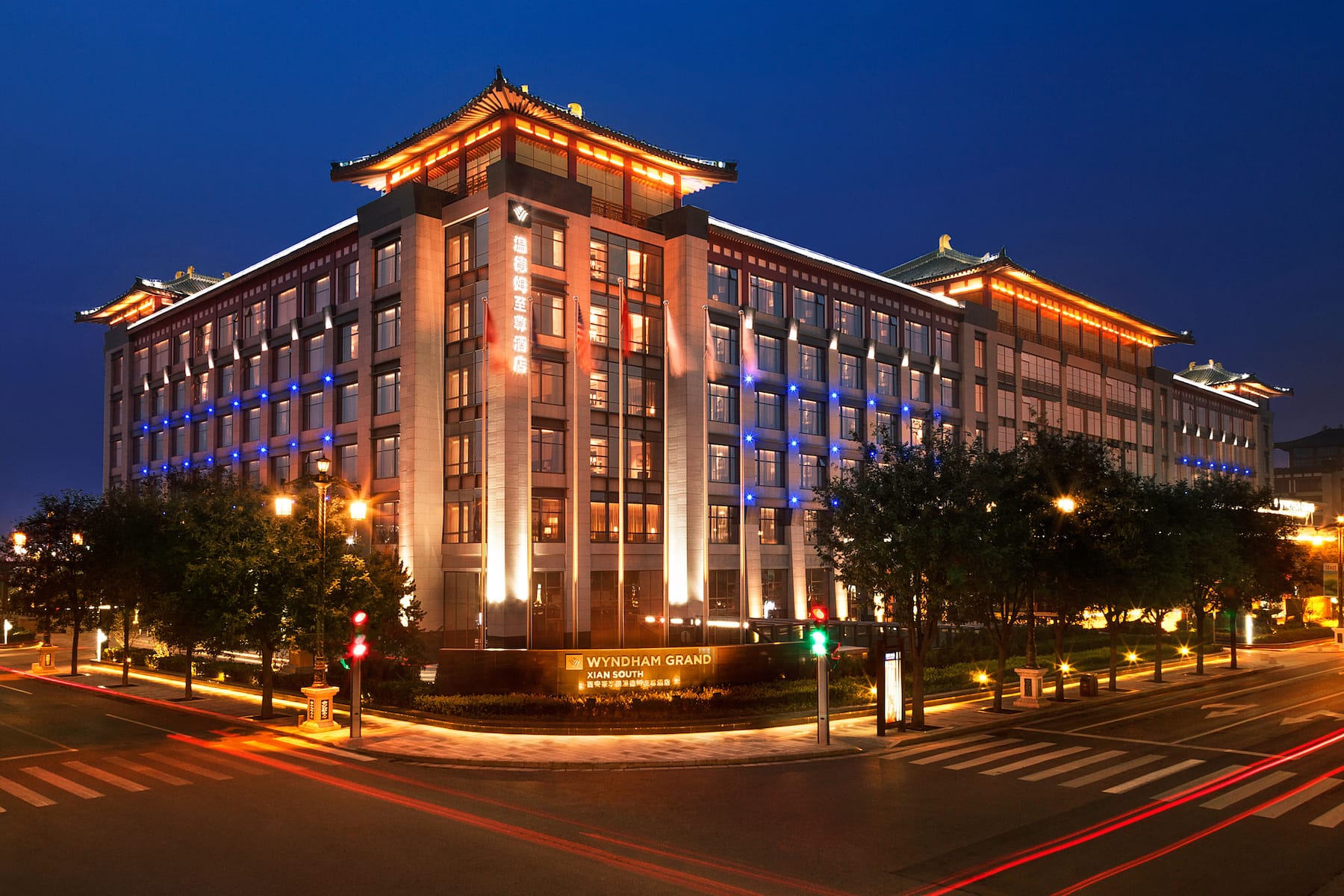 Exterior of Wyndham Grand Xian South hotel in Xian, Other than US/Canada