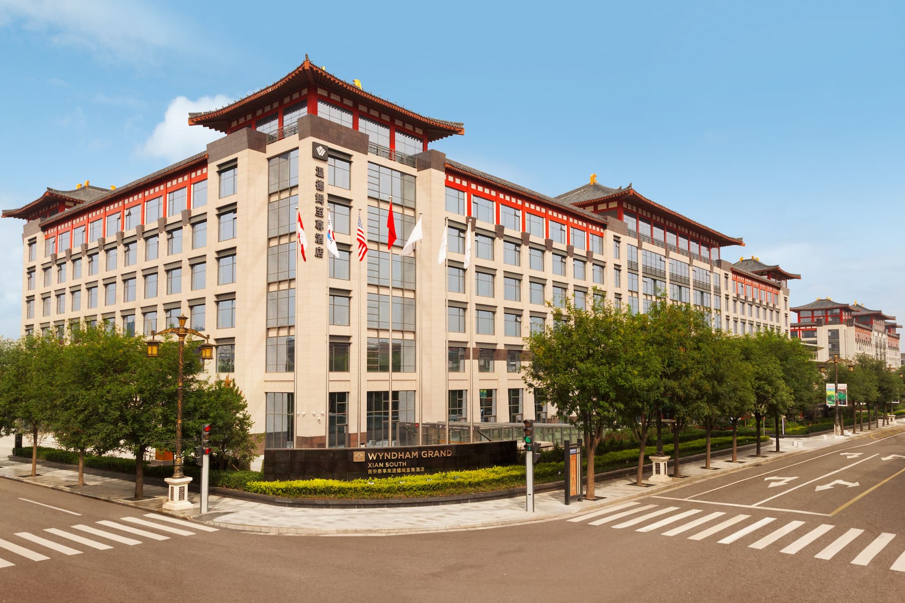 Exterior of Wyndham Grand Xian South hotel in Xian, Other than US/Canada