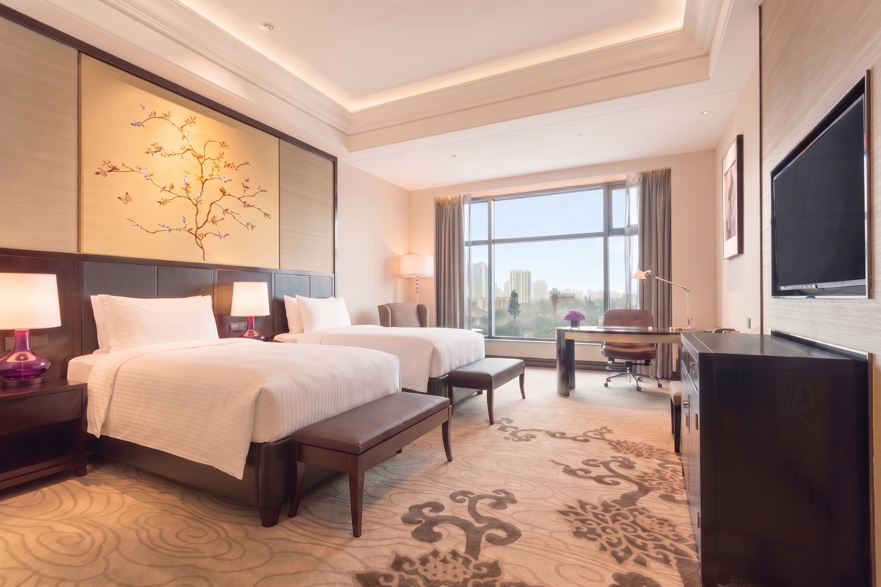 Guest room at the Wyndham Grand Xian South in Xian, Other than US/Canada