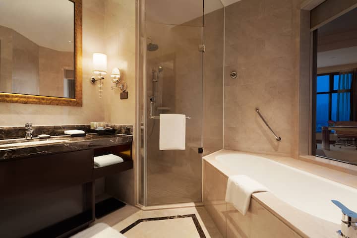 Guest room at the Wyndham Grand Xian South in Xian, Other than US/Canada