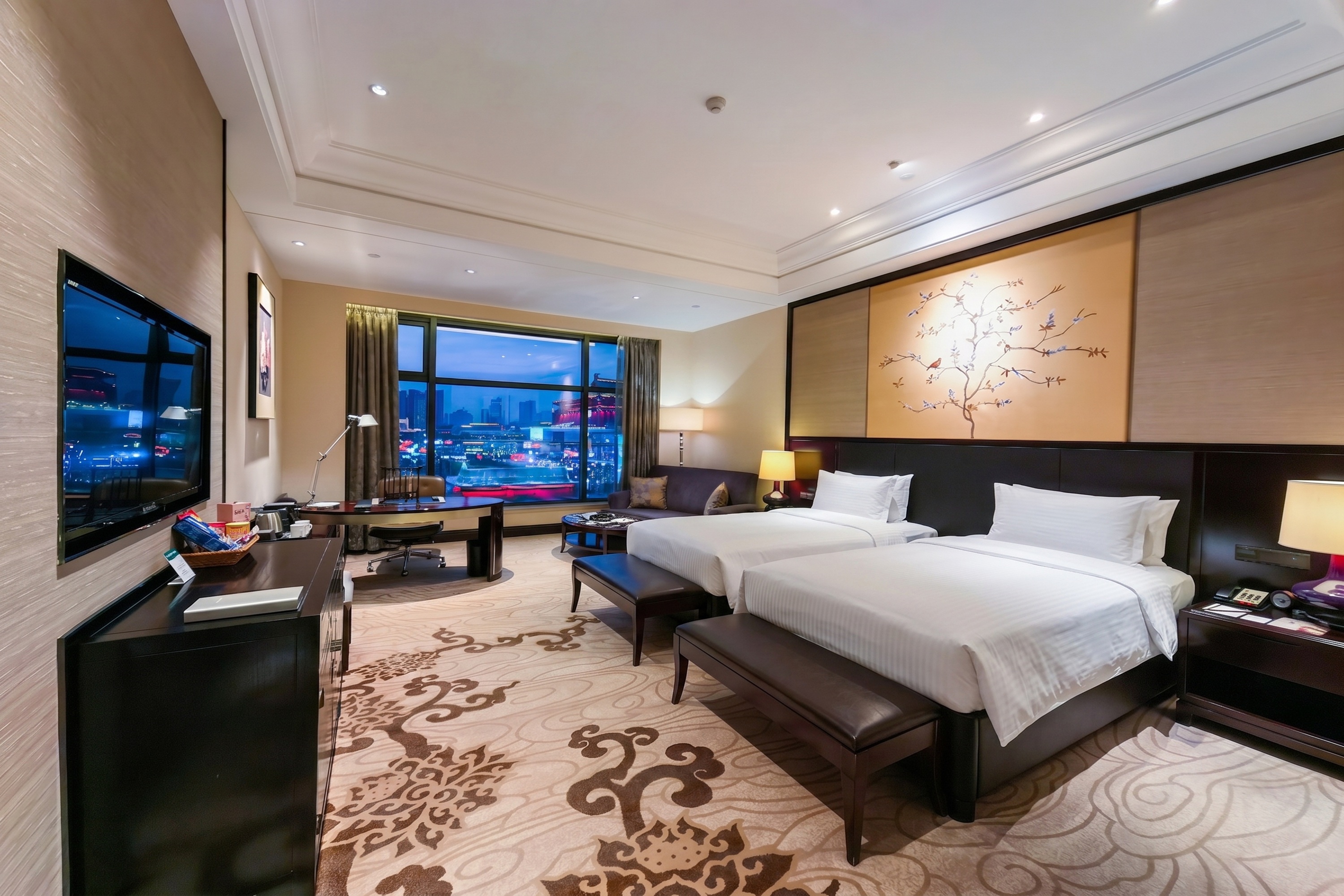 Guest room at the Wyndham Grand Xian South in Xian, Other than US/Canada