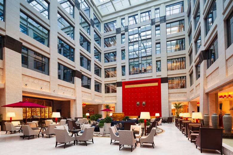 Wyndham Grand Xian South hotel lobby in Xian, Other than US/Canada
