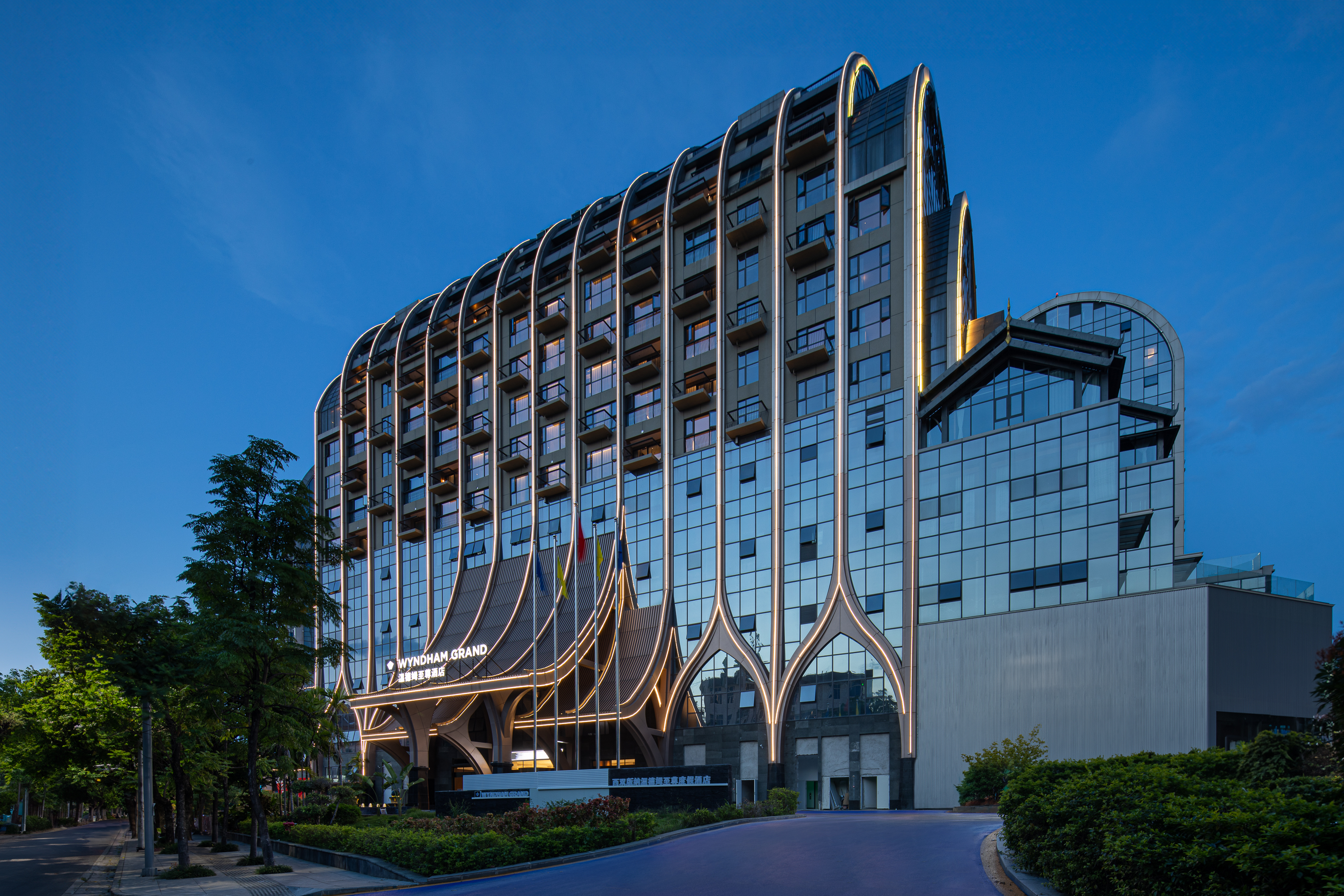 Exterior of Wyndham Grand Xishuangbanna Resort hotel in Xishuangbanna Dai Autonomous P, Other than US/Canada