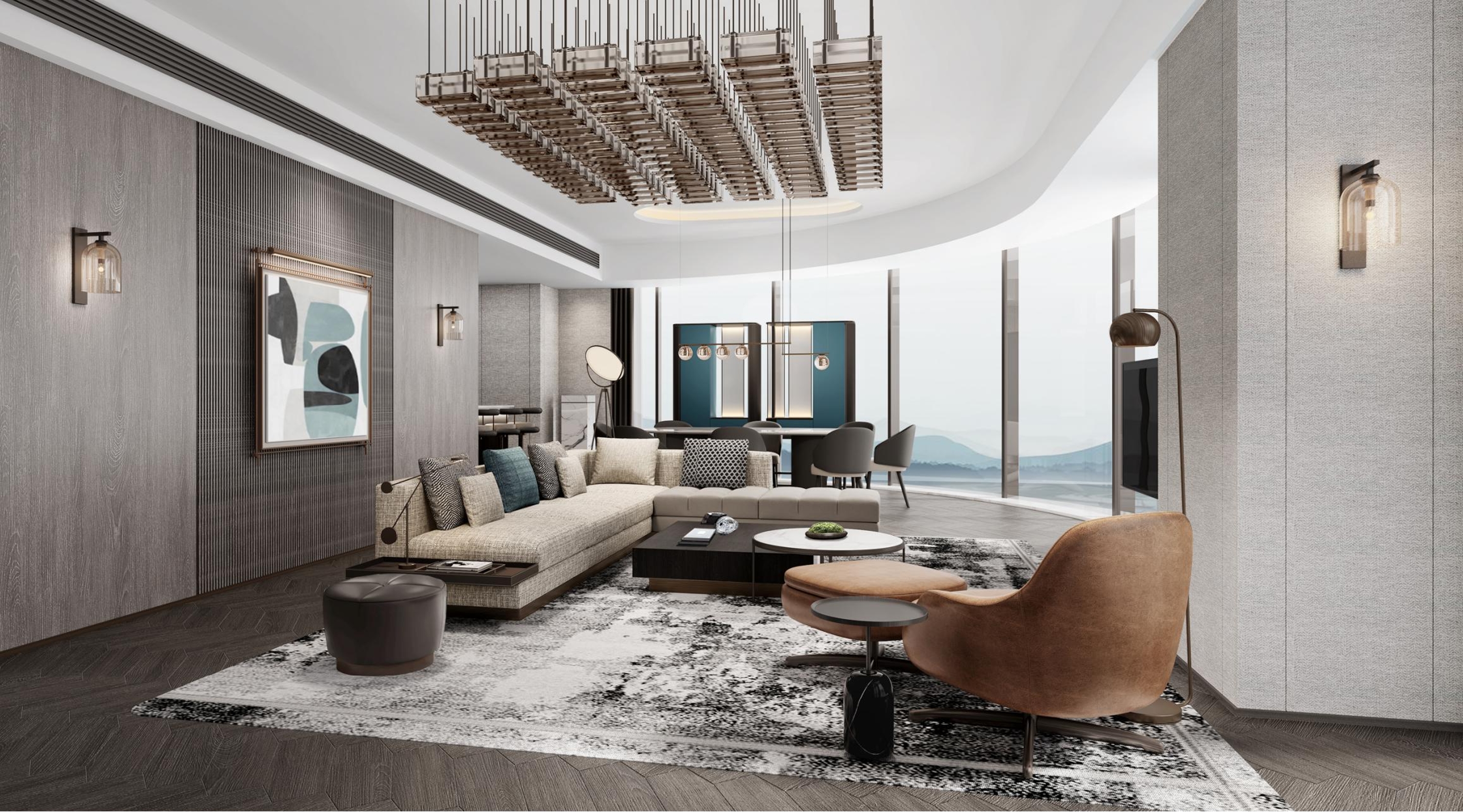 Guest room at the Wyndham Grand Yichang Riverside in Yichang, Other than US/Canada