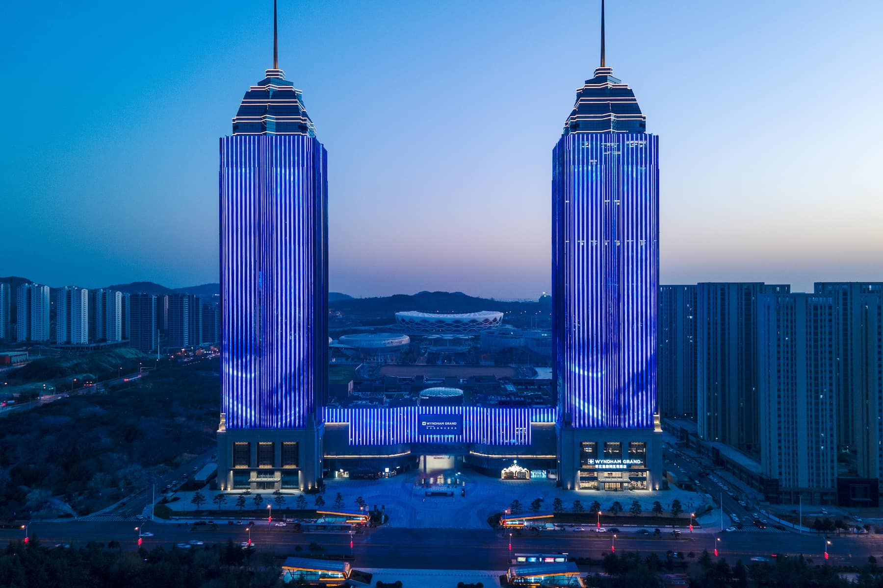 Exterior of Wyndham Grand Zaozhuang hotel in Zaozhuang, Other than US/Canada