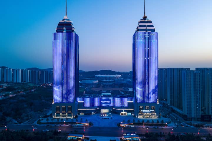Exterior of Wyndham Grand Zaozhuang hotel in Zaozhuang, Other than US/Canada