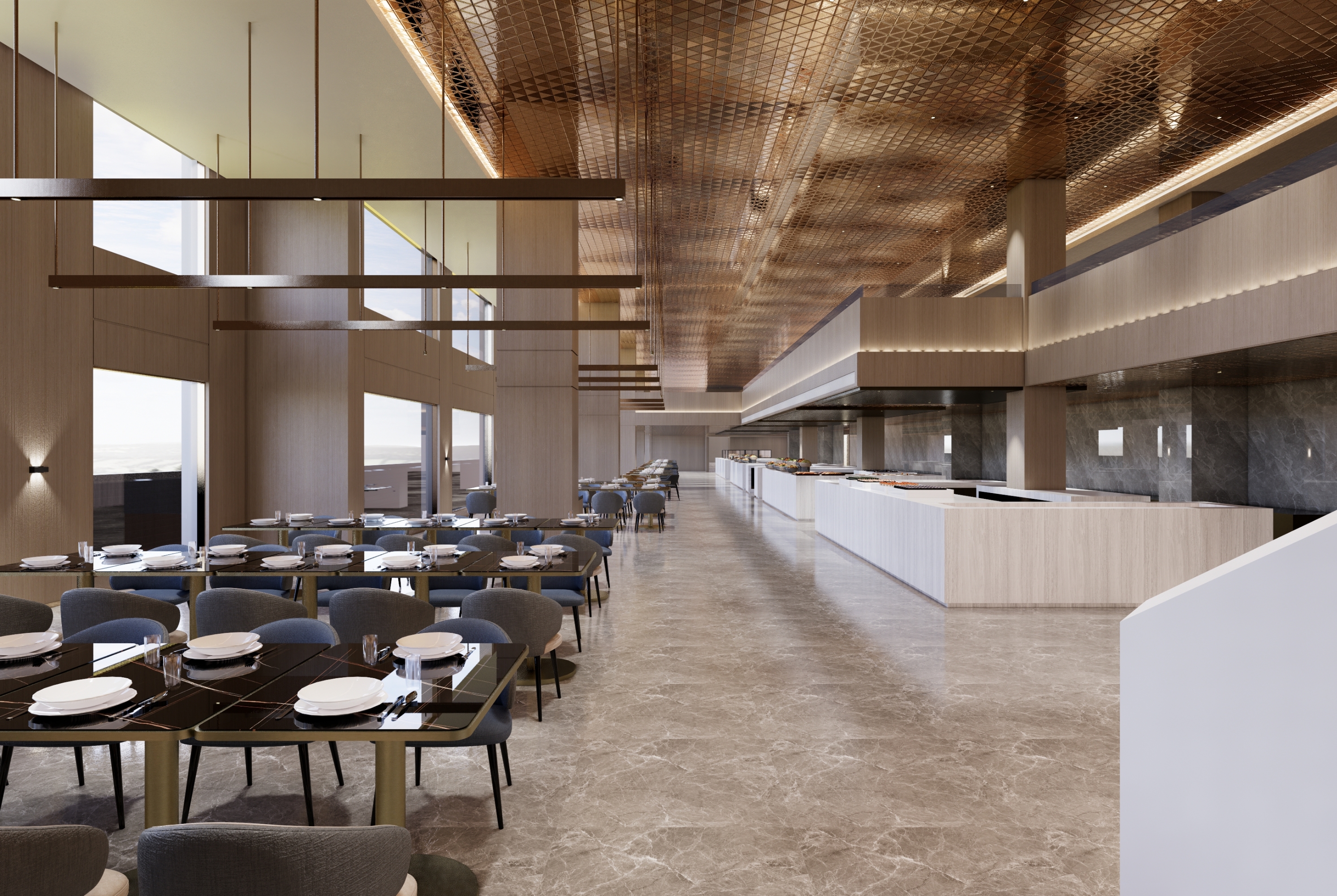 Wyndham Grand Zhaoqing Downtown restaurant main dining in Zhaoqing, Other than US/Canada