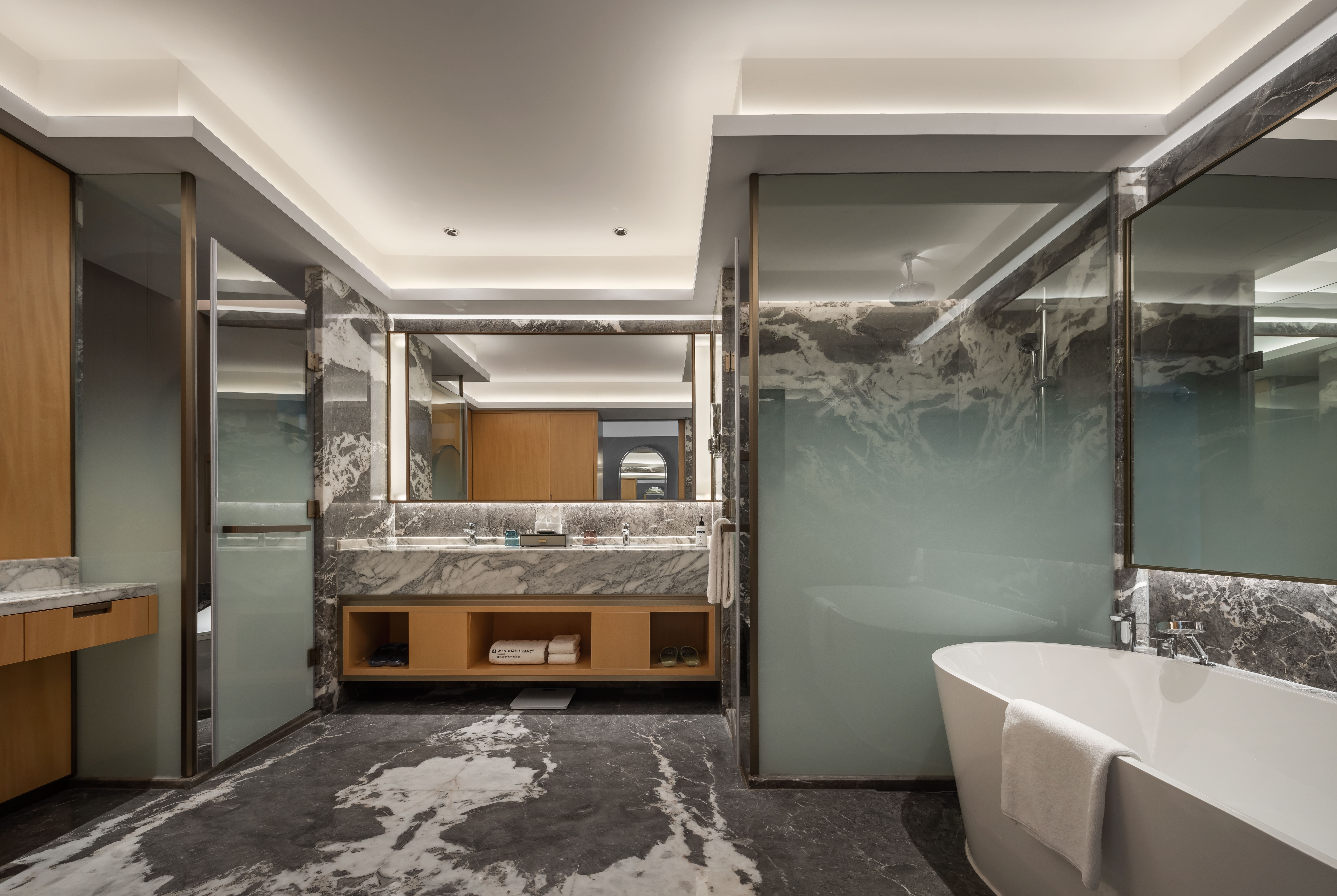 Guest room at the Wyndham Grand Zhaoqing Downtown in Zhaoqing, Other than US/Canada