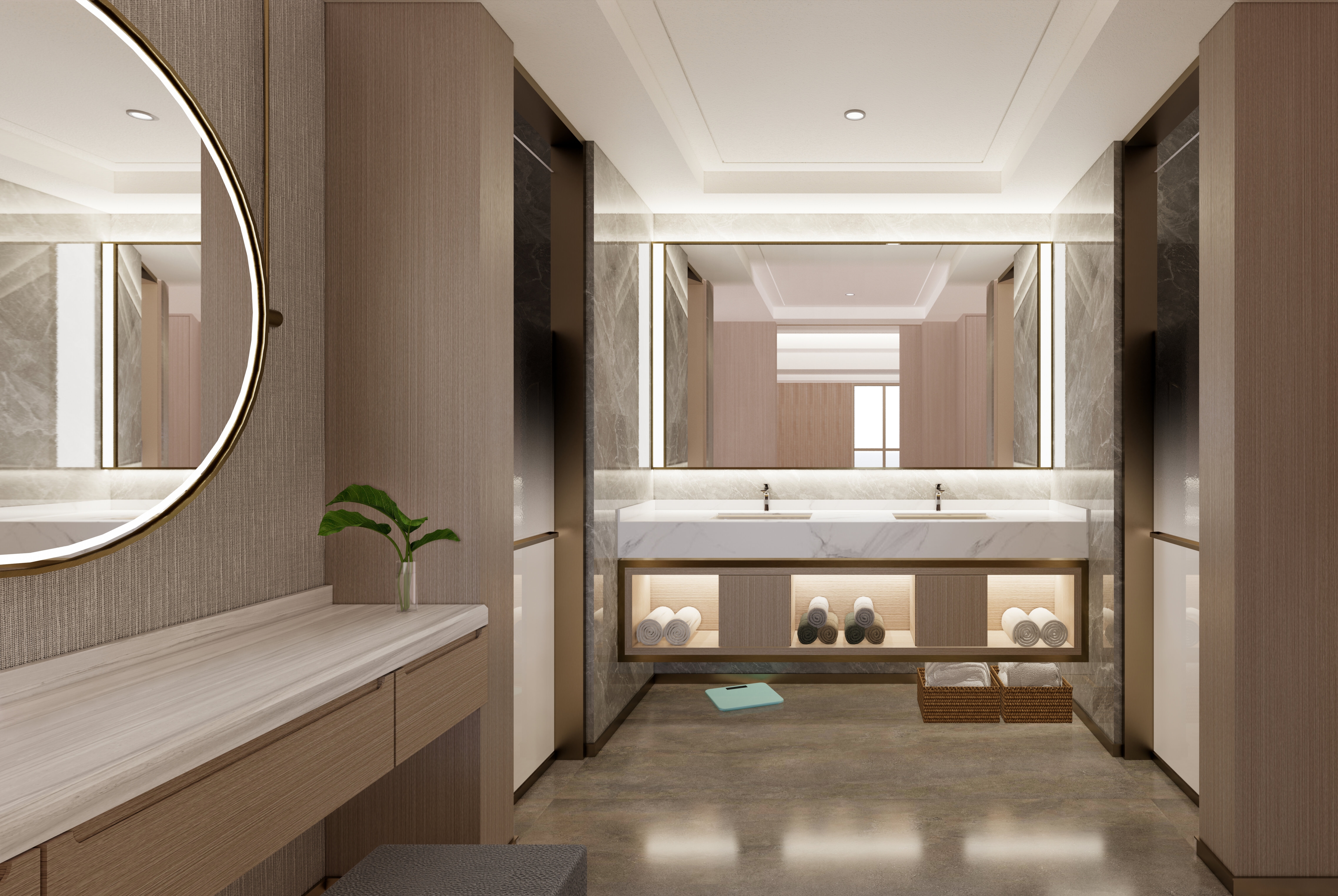 Guest room bath at the Wyndham Grand Zhaoqing Downtown in Zhaoqing, Other than US/Canada