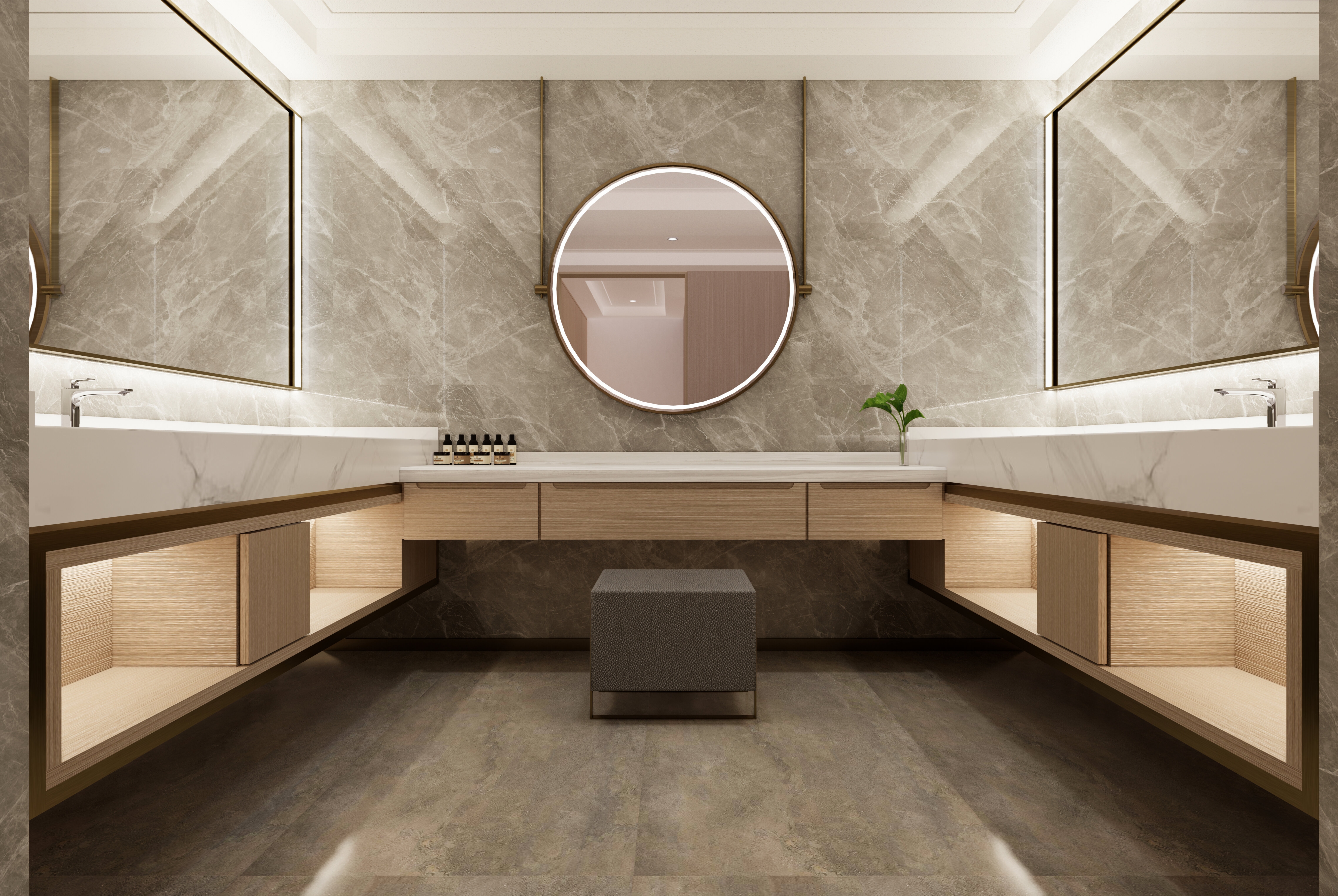 Guest room bath at the Wyndham Grand Zhaoqing Downtown in Zhaoqing, Other than US/Canada