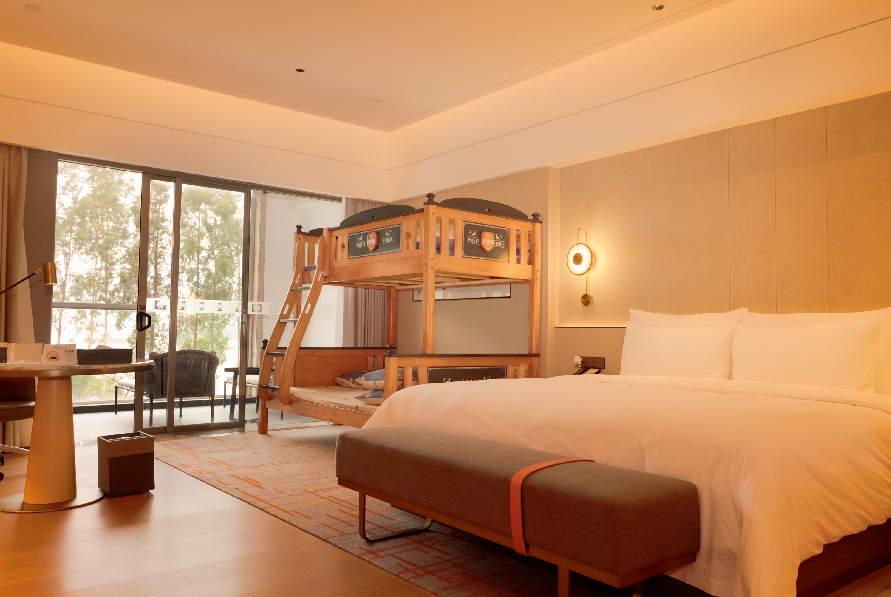 Guest room at the Wyndham Grand Zhaoqing Downtown in Zhaoqing, Other than US/Canada