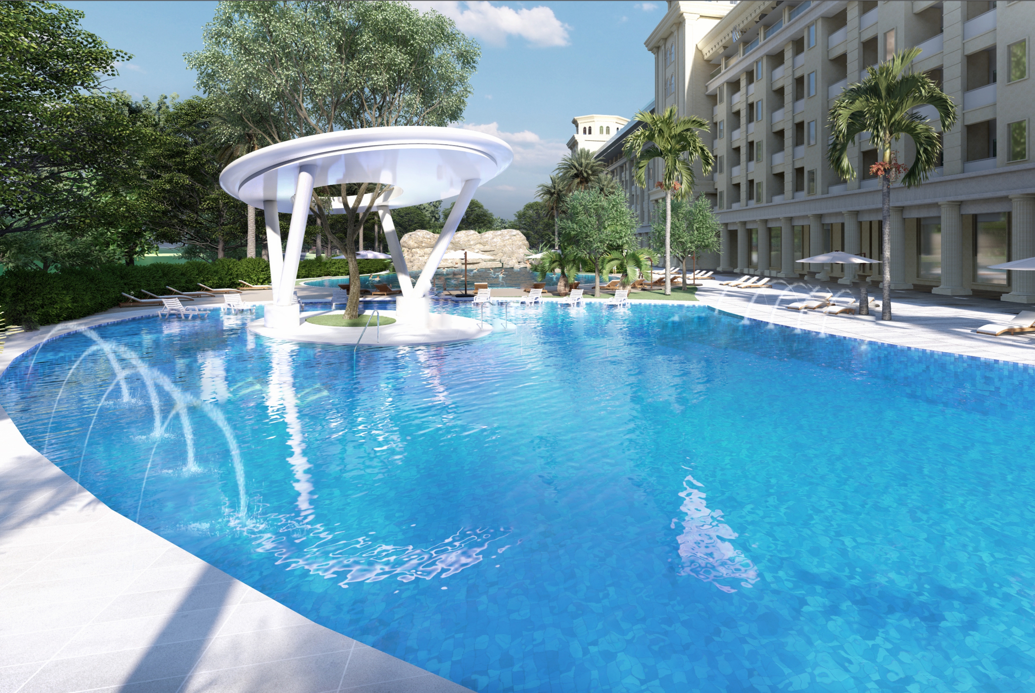 Pool at the Wyndham Grand Zhaoqing Downtown in Zhaoqing, Other than US/Canada