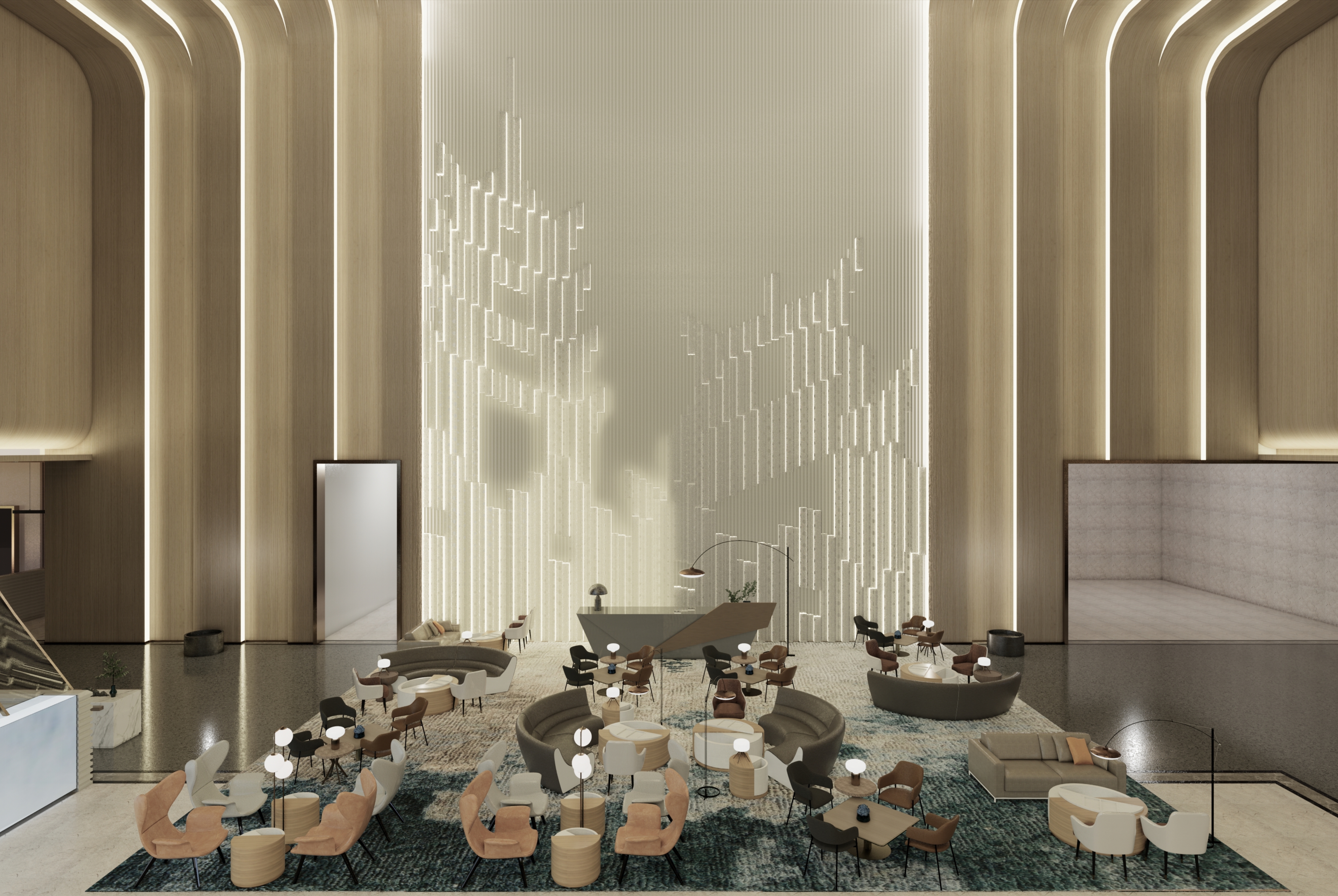 Wyndham Grand Zhaoqing Downtown lobby bar in Zhaoqing, Other than US/Canada