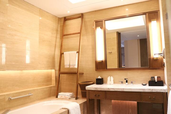 Guest room at the Wyndham Grand Plaza Royale Zhaotong in Zhaotong, Other than US/Canada