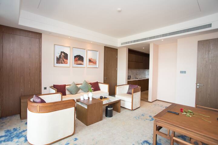 Guest room at the Wyndham Grand Plaza Royale Zhaotong in Zhaotong, Other than US/Canada