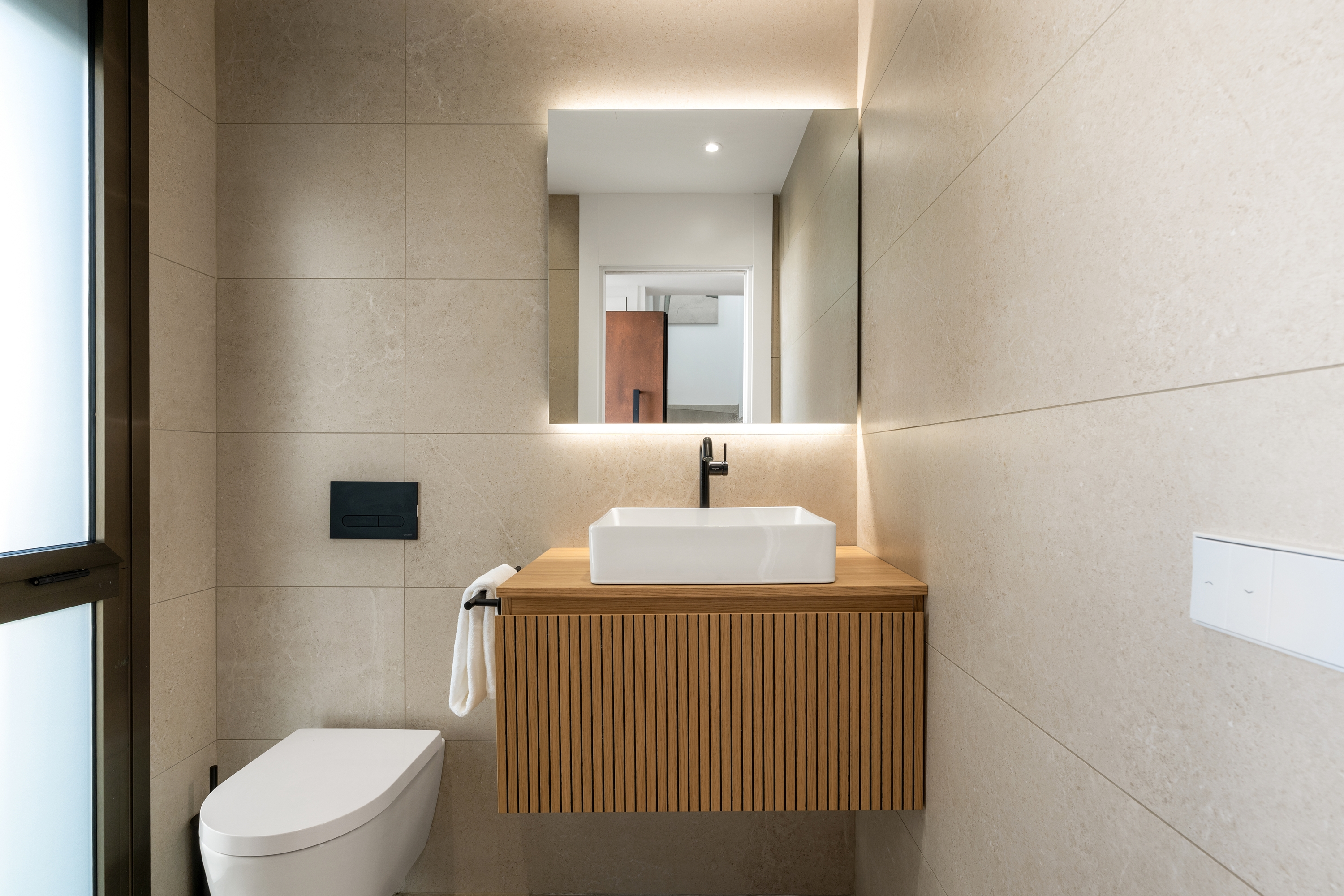 Guest room bath at the Wyndham Grand Residences La Cala Golf Mijas Costa in Malaga, Other than US/Canada