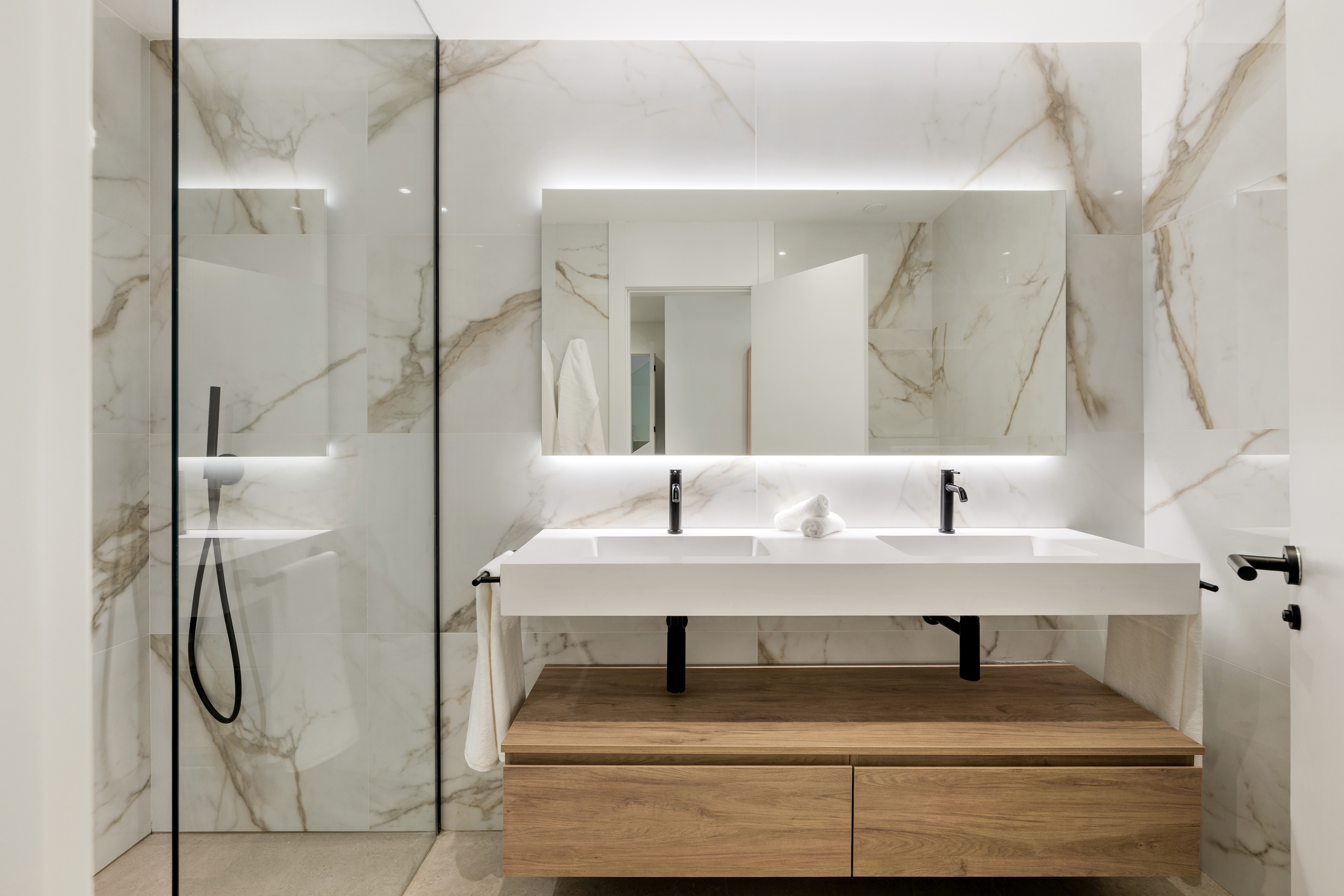Guest room bath at the Wyndham Grand Residences La Cala Golf Mijas Costa in Malaga, Other than US/Canada
