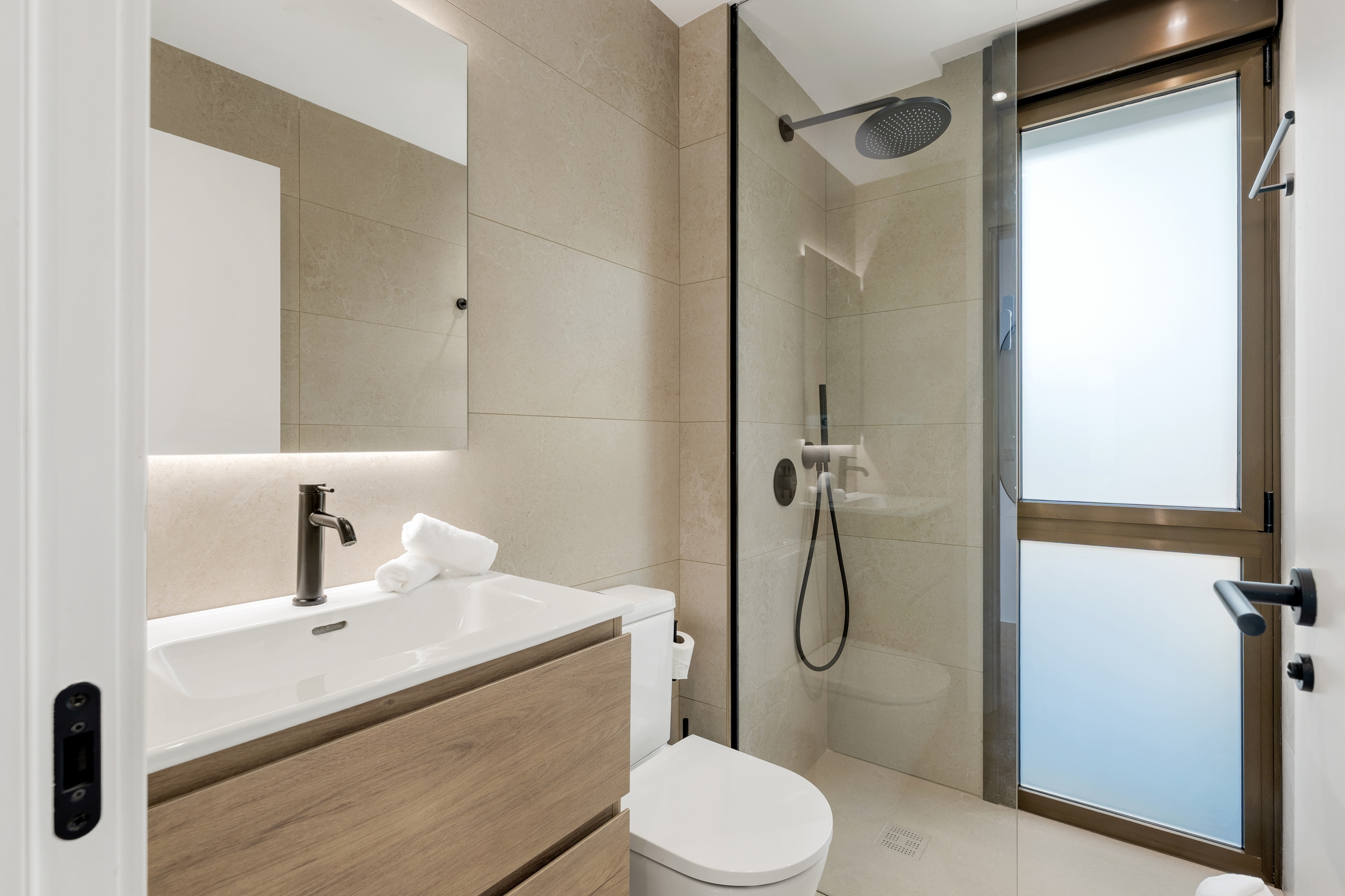 Guest room bath at the Wyndham Grand Residences La Cala Golf Mijas Costa in Malaga, Other than US/Canada