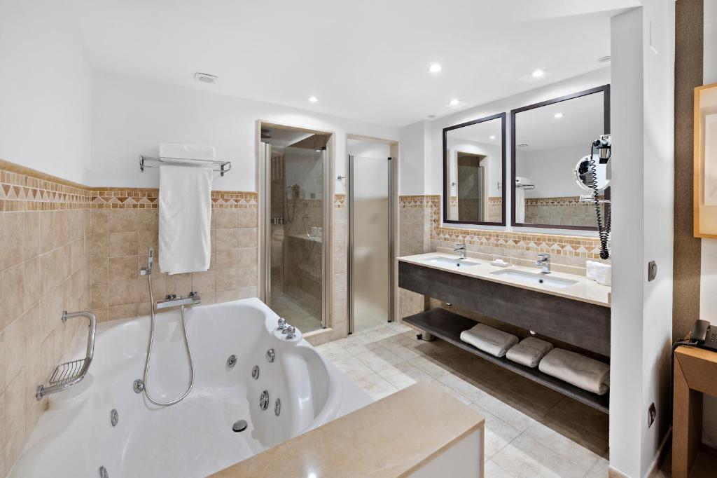Guest room bath at the Wyndham Grand Costa del Sol in Mijas Costa, Other than US/Canada