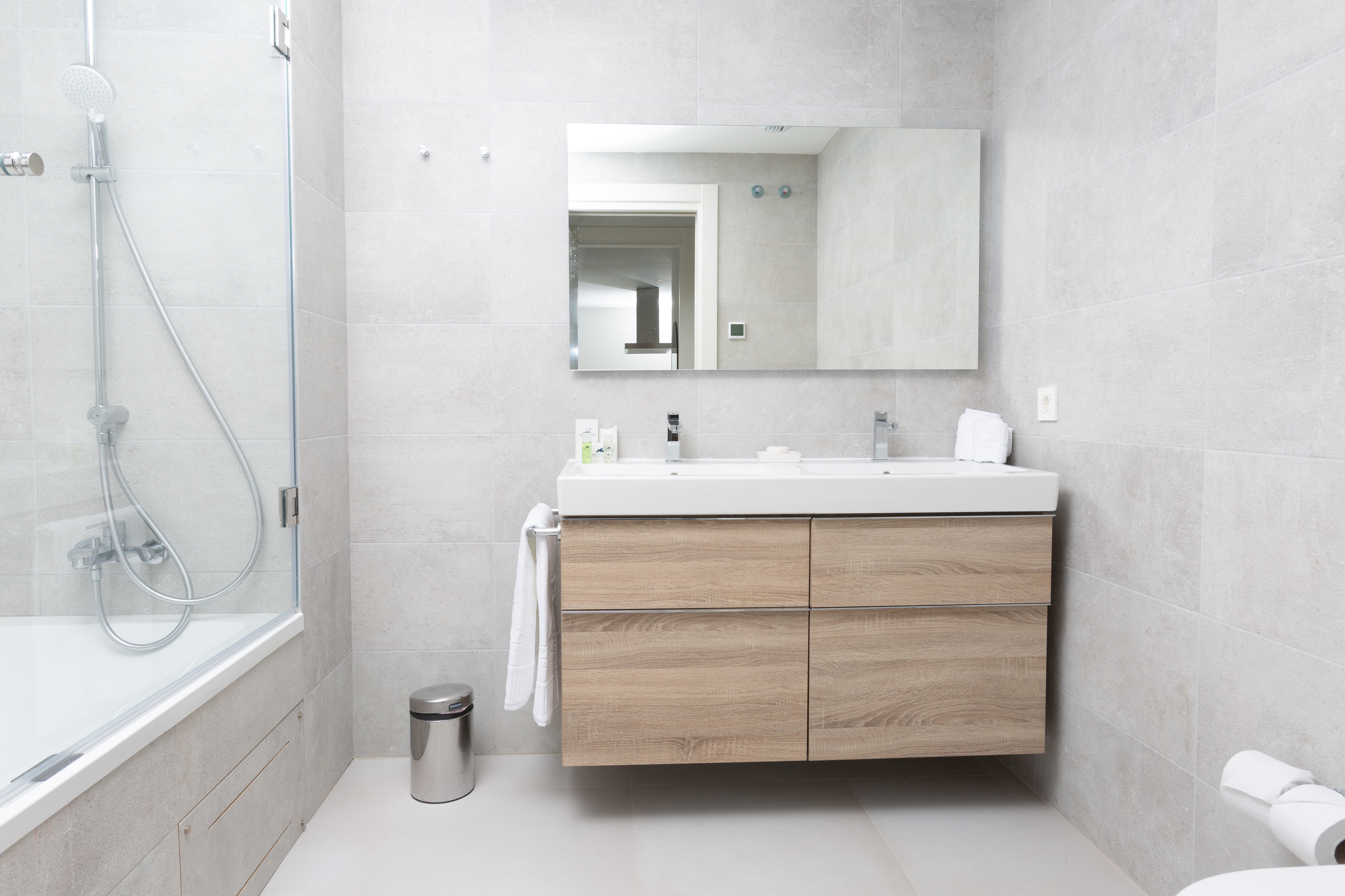 Guest room bath at the Wyndham Grand Costa del Sol in Mijas Costa, Other than US/Canada