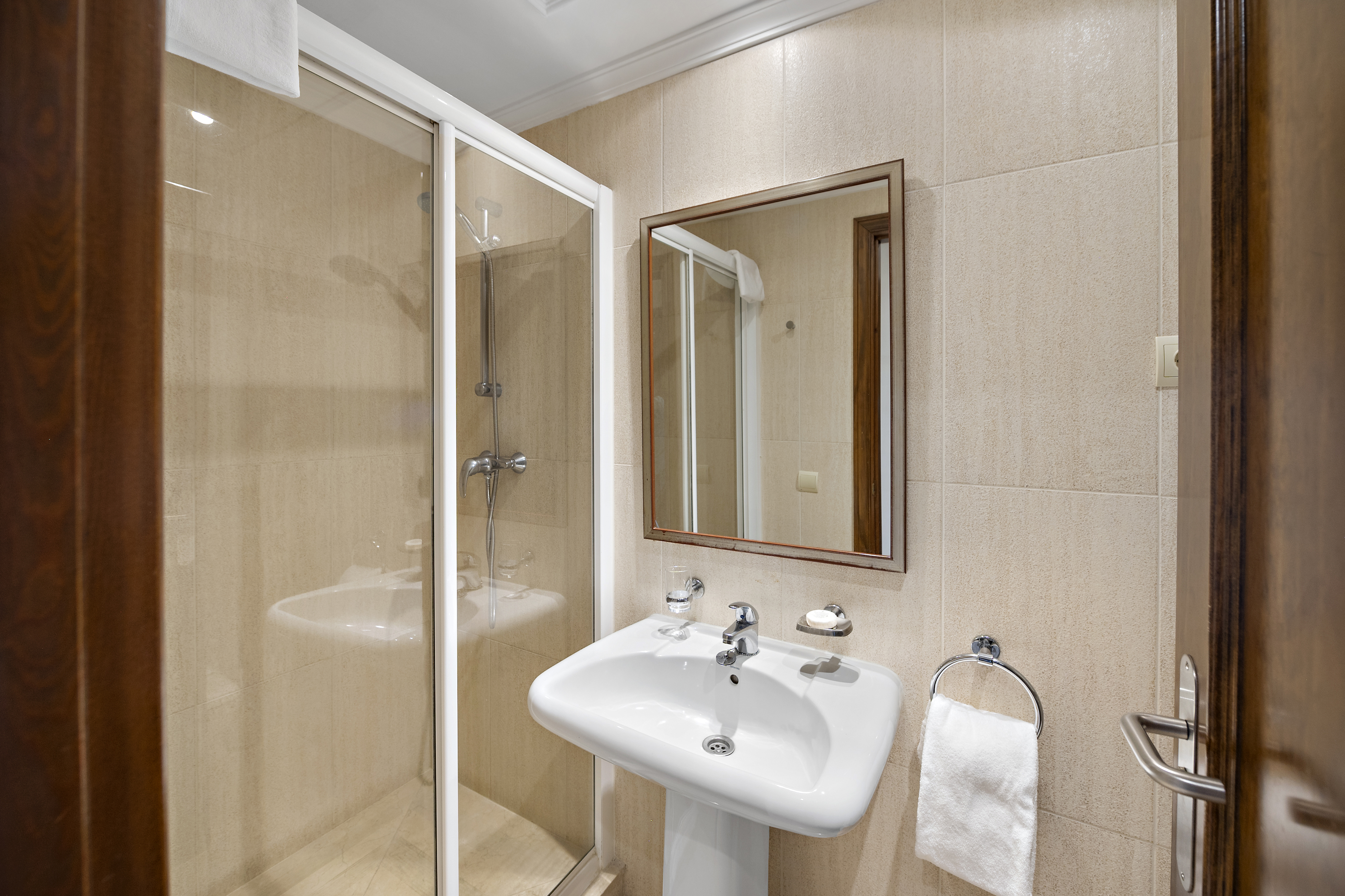 Guest room bath at the Wyndham Grand Costa del Sol in Mijas Costa, Other than US/Canada